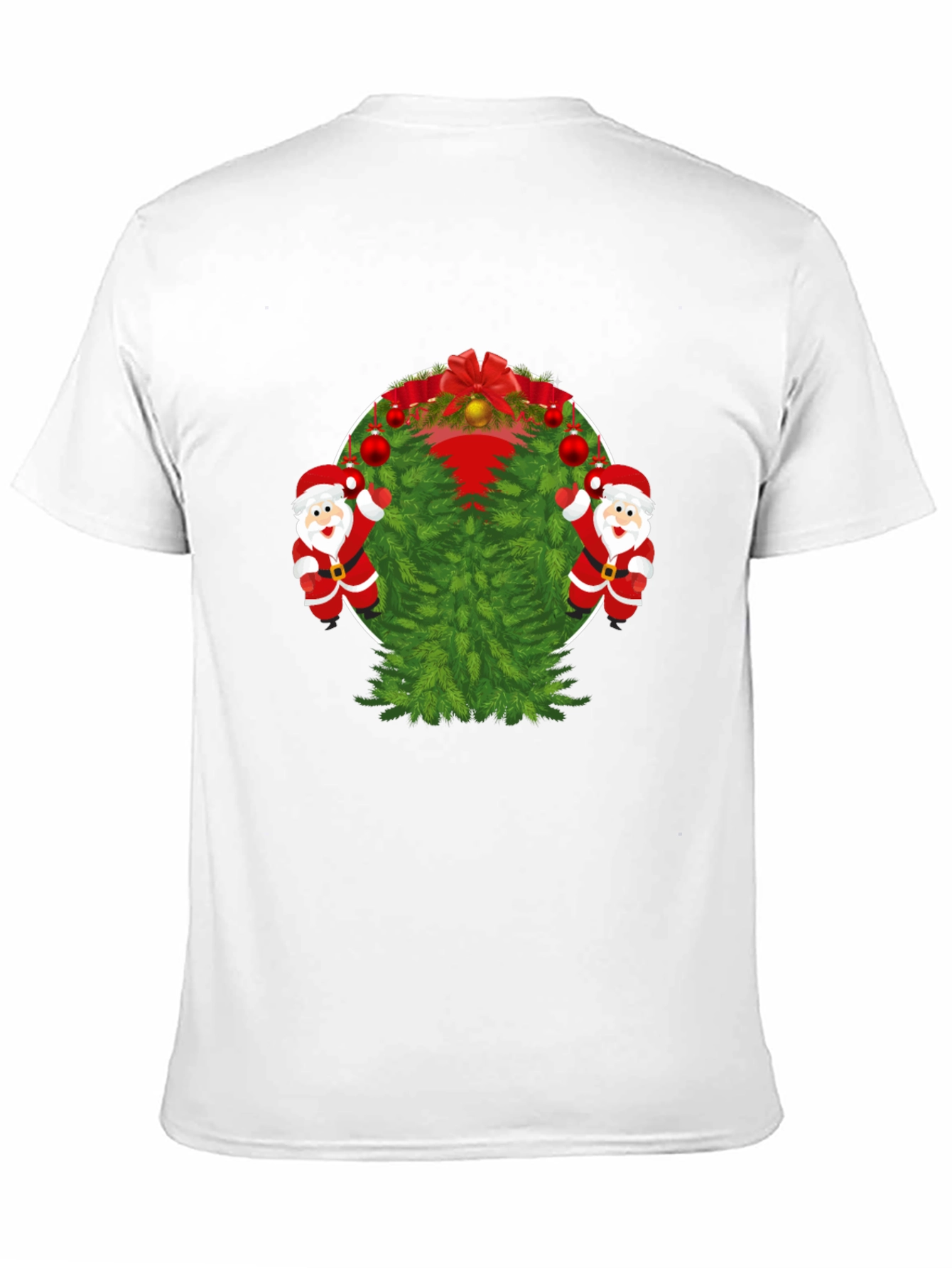 Festive Christmas Tree & Santa T-Shirt