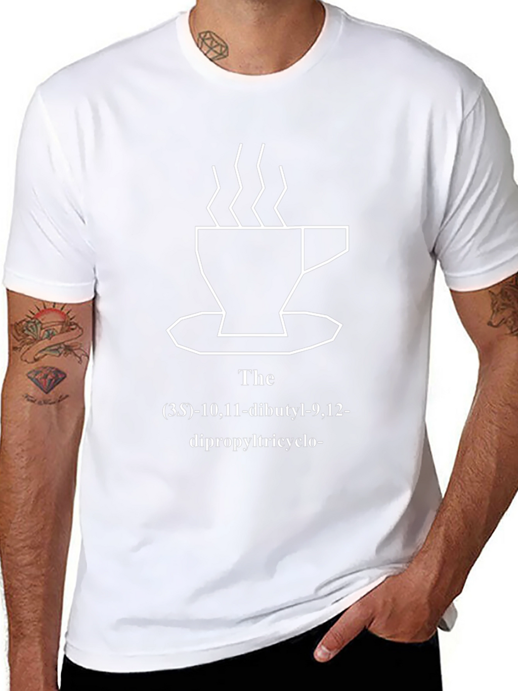 Coffee Molecule T-Shirt - Caffeine Chemistry Tee