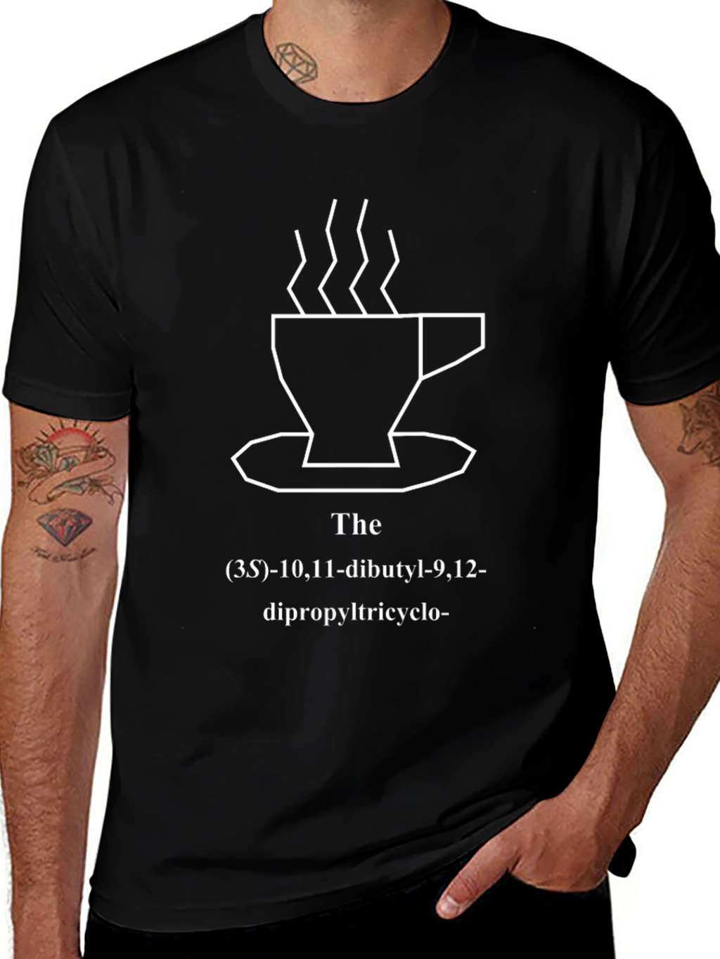 Coffee Molecule T-Shirt - Caffeine Chemistry Tee