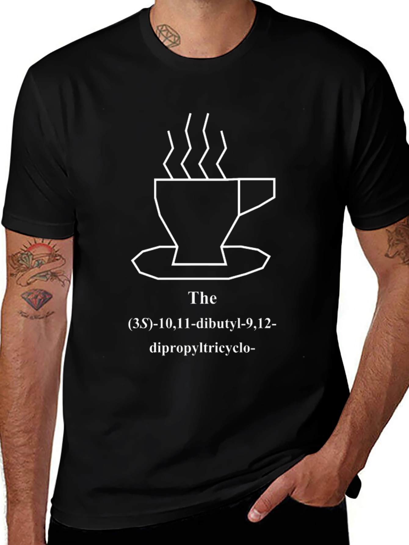 Coffee Molecule T-Shirt - Caffeine Chemistry Tee