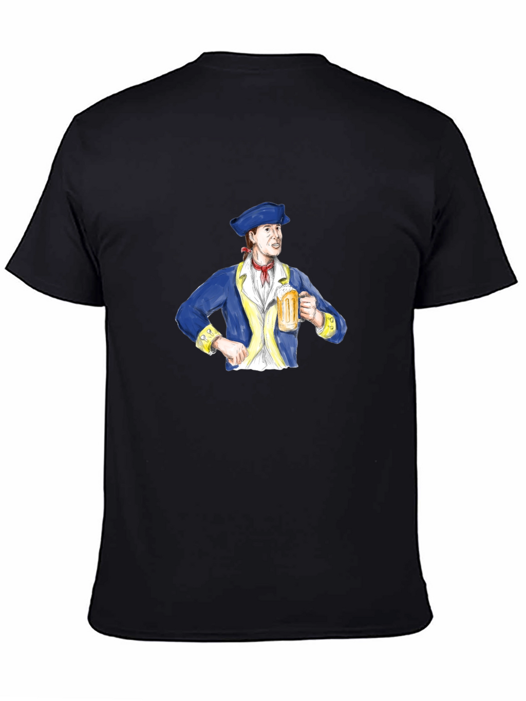 Colonial Man Beer Lover Graphic T-Shirt