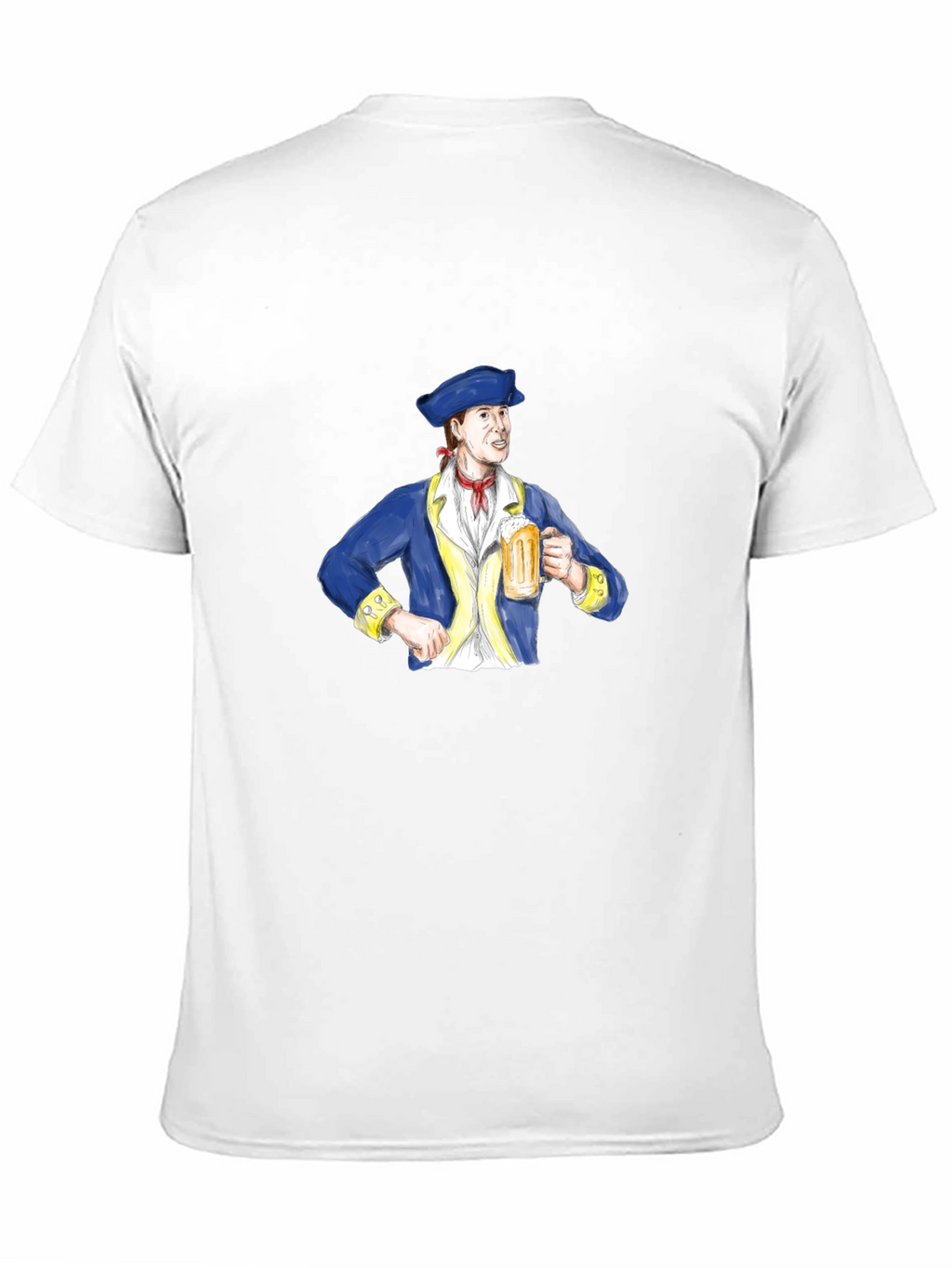 Colonial Man Beer Lover Graphic T-Shirt