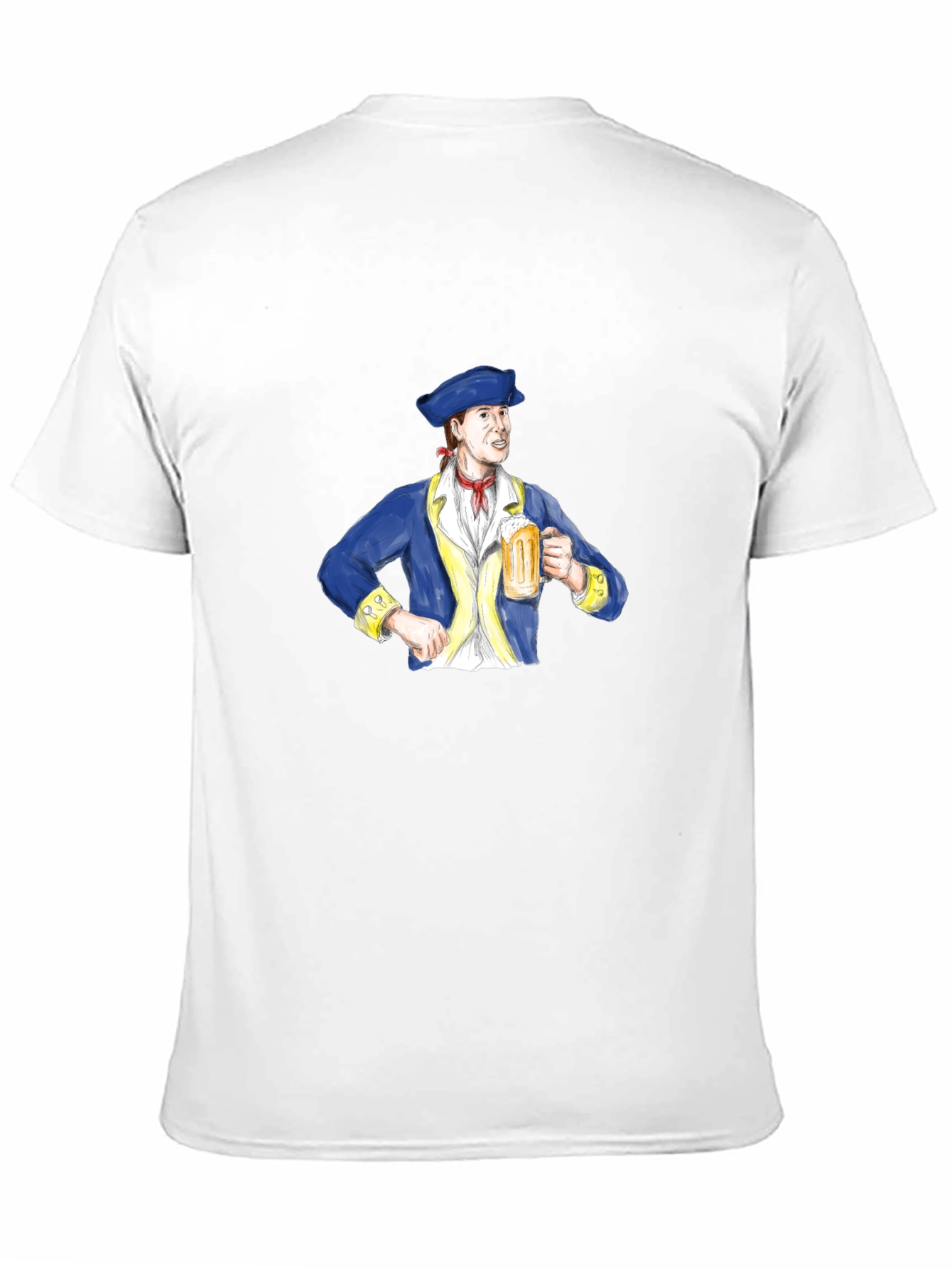 Colonial Man Beer Lover Graphic T-Shirt