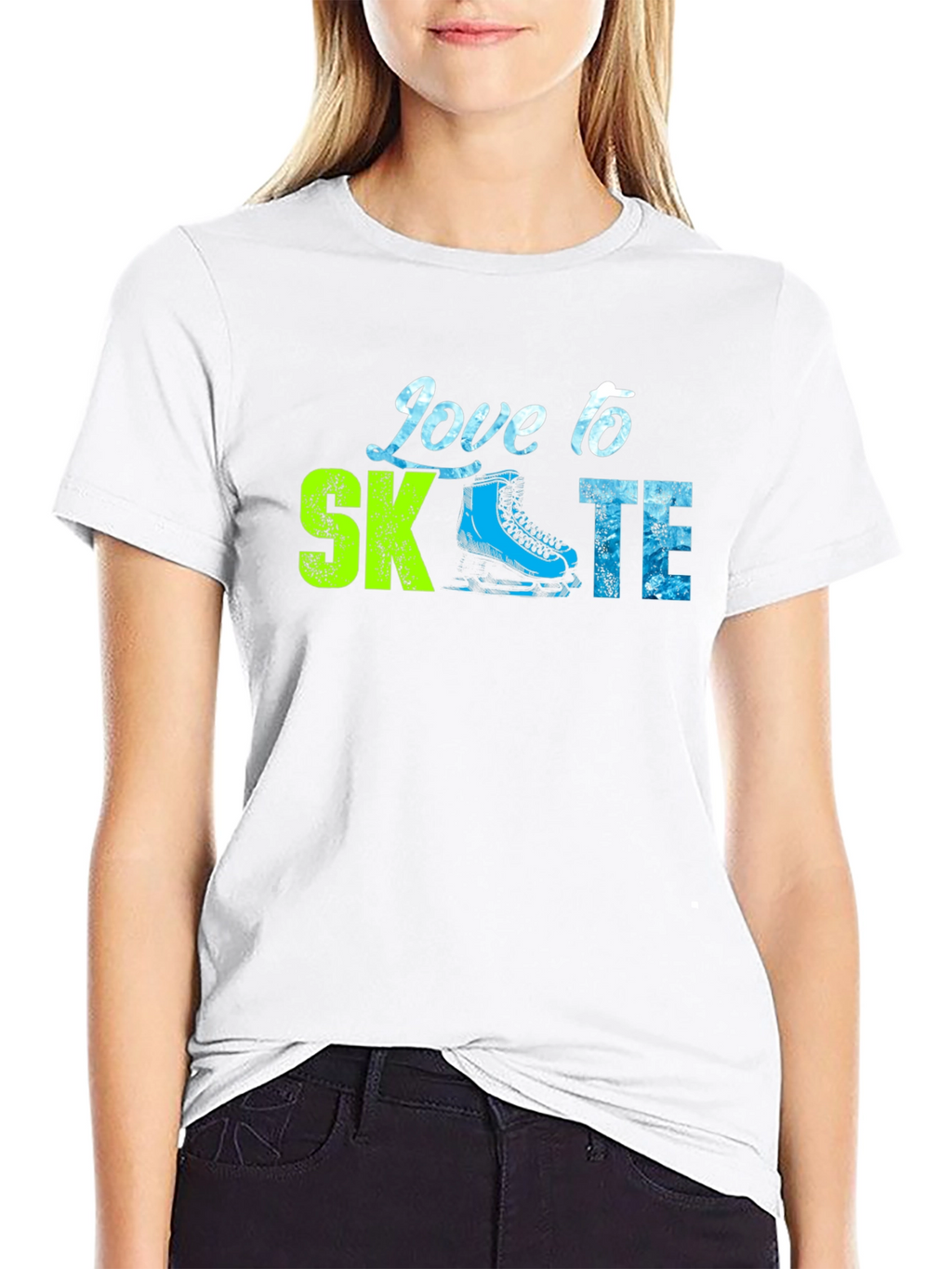 Love to Skate Graphic Tee - Black Cotton T-Shirt