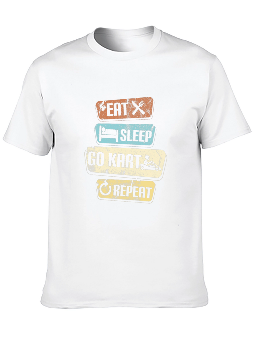 Eat Sleep Go Kart Repeat Graphic T-Shirt