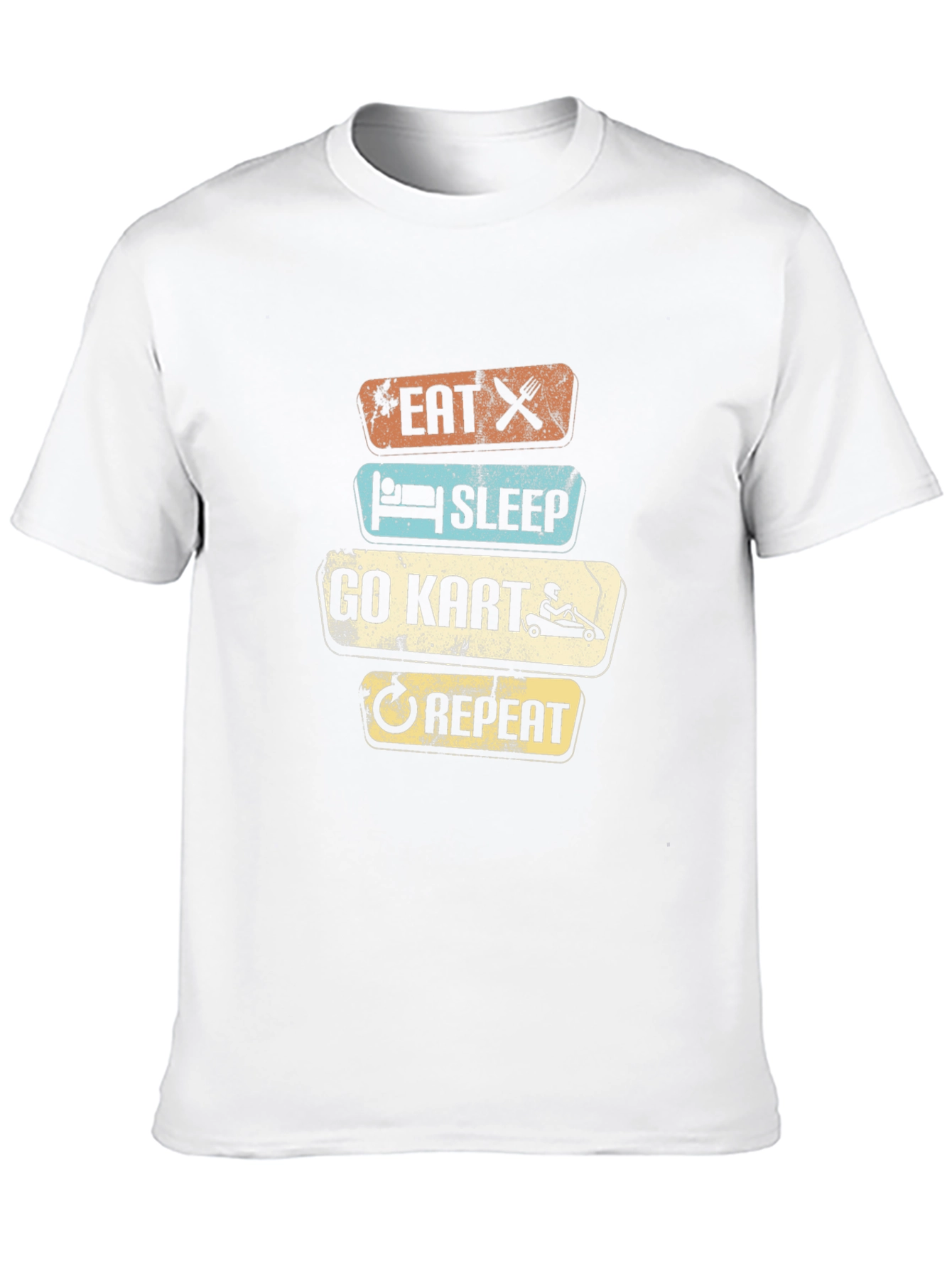Eat Sleep Go Kart Repeat Graphic T-Shirt