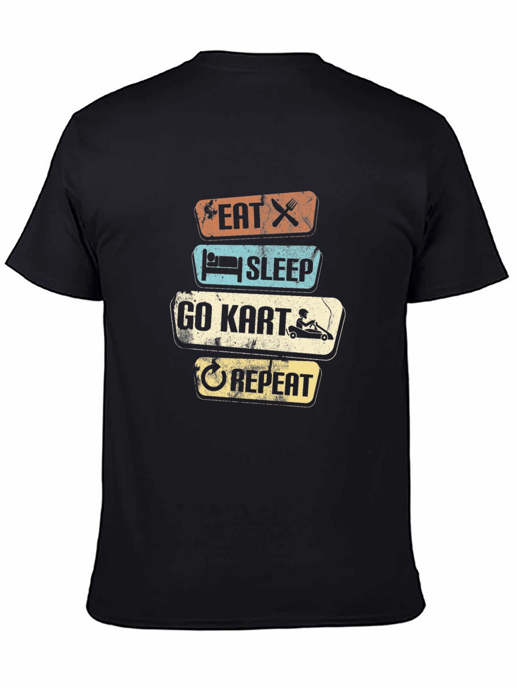 Eat Sleep Go Kart Repeat Graphic T-Shirt