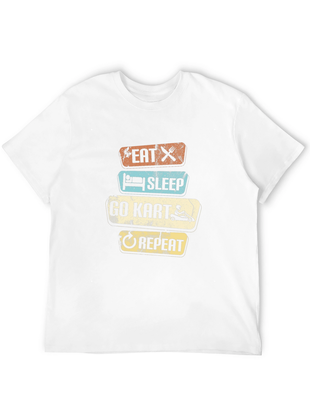 Eat Sleep Go Kart Repeat Graphic T-Shirt
