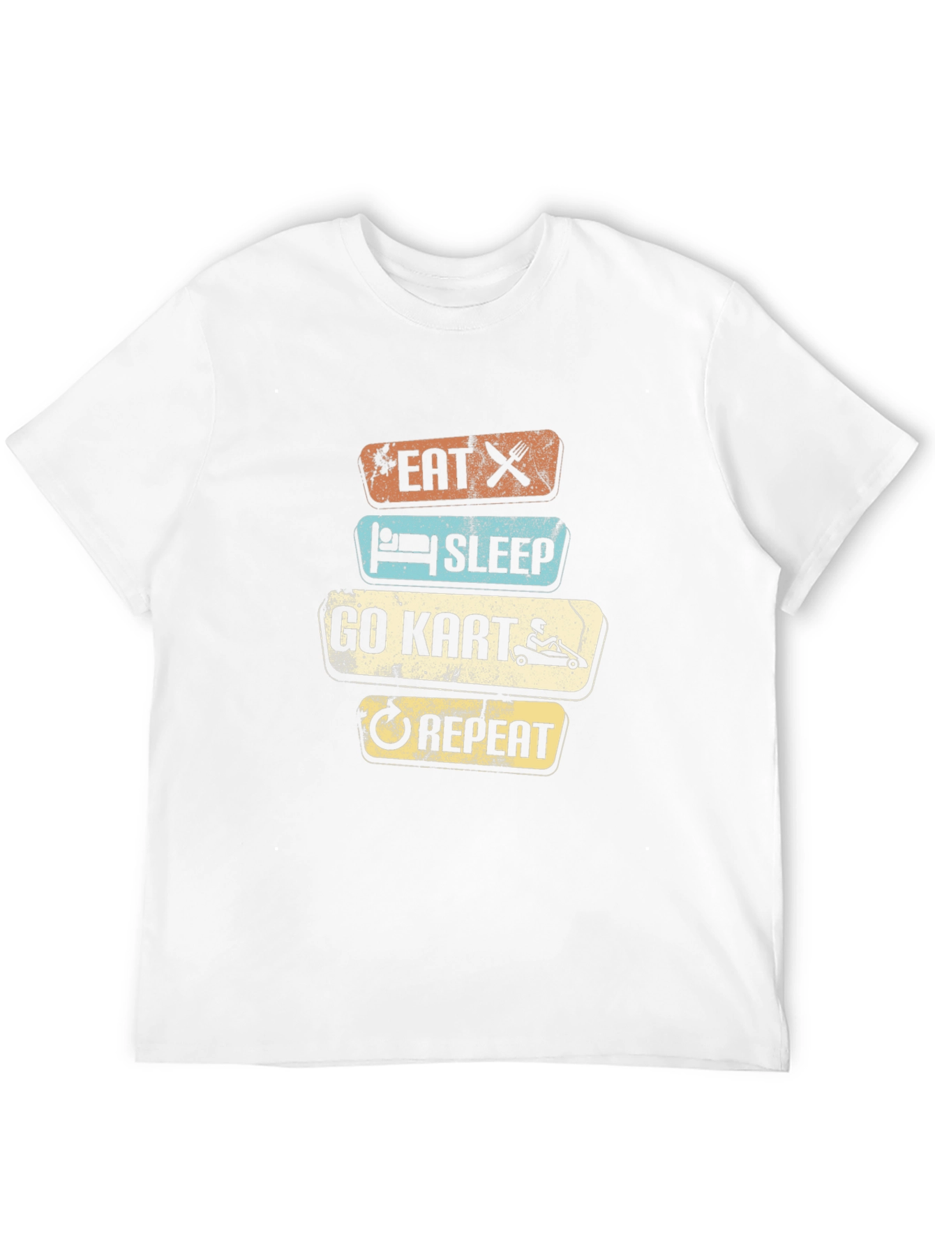 Eat Sleep Go Kart Repeat Graphic T-Shirt