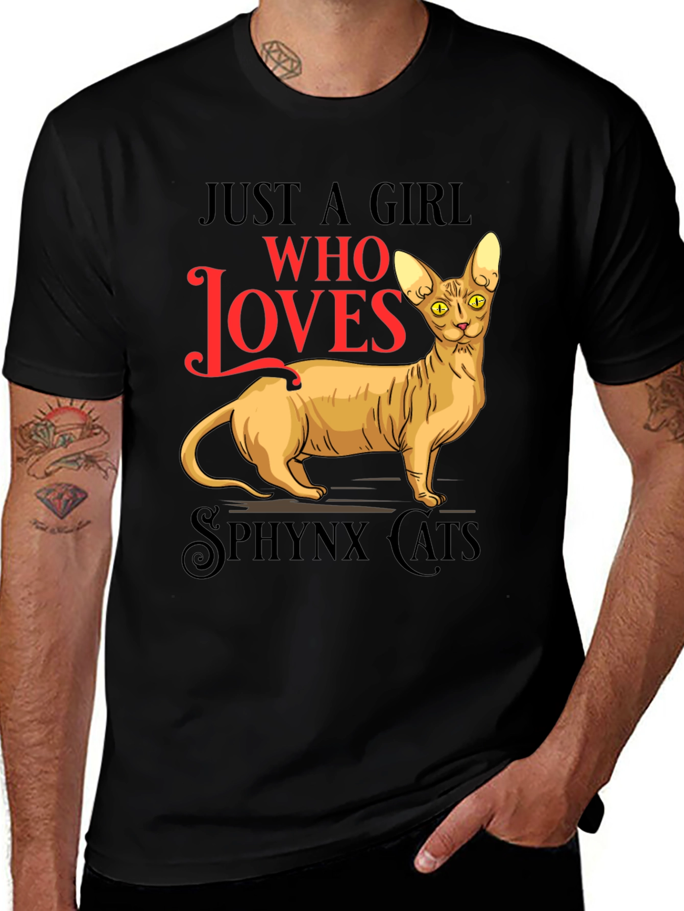 Sphynx Cat Lover T-Shirt - Just a Girl Who Loves Design