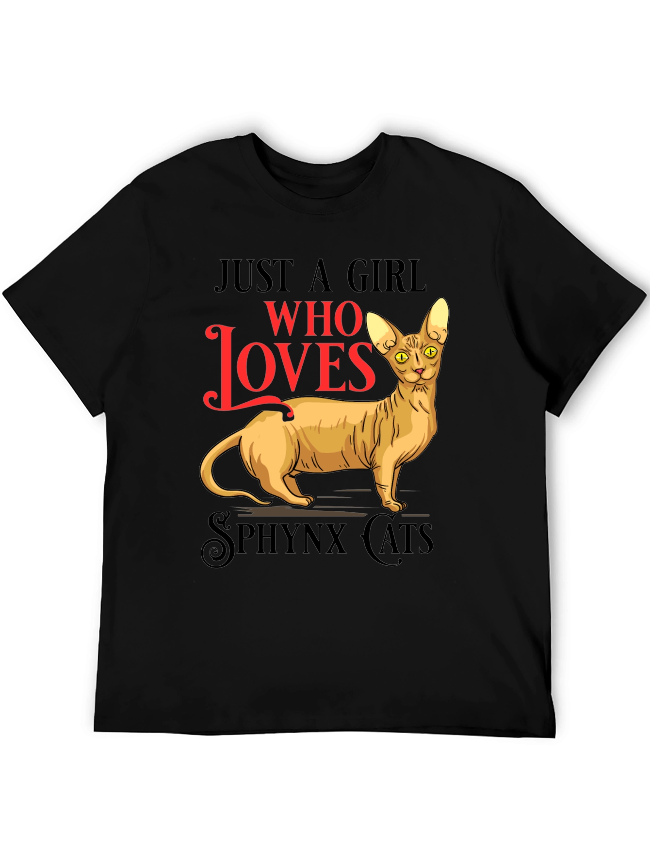 Sphynx Cat Lover T-Shirt - Just a Girl Who Loves Design