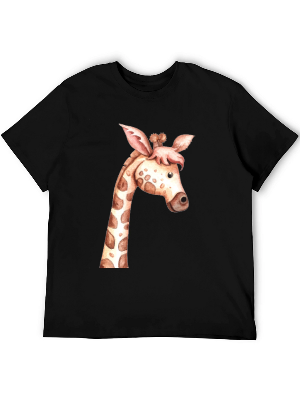 Giraffe Graphic Tee - Unisex Black T-Shirt