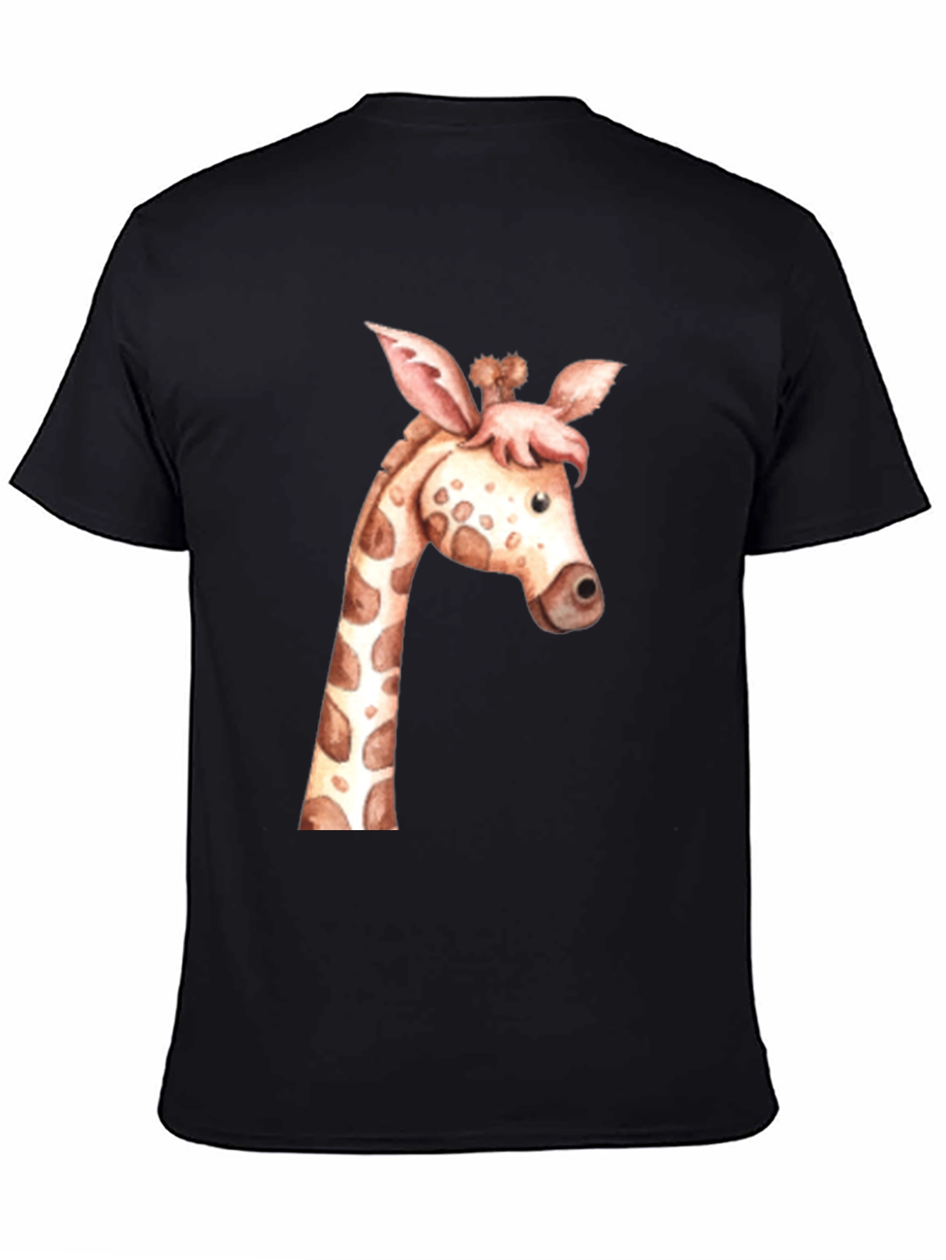 Giraffe Graphic Tee - Unisex Black T-Shirt