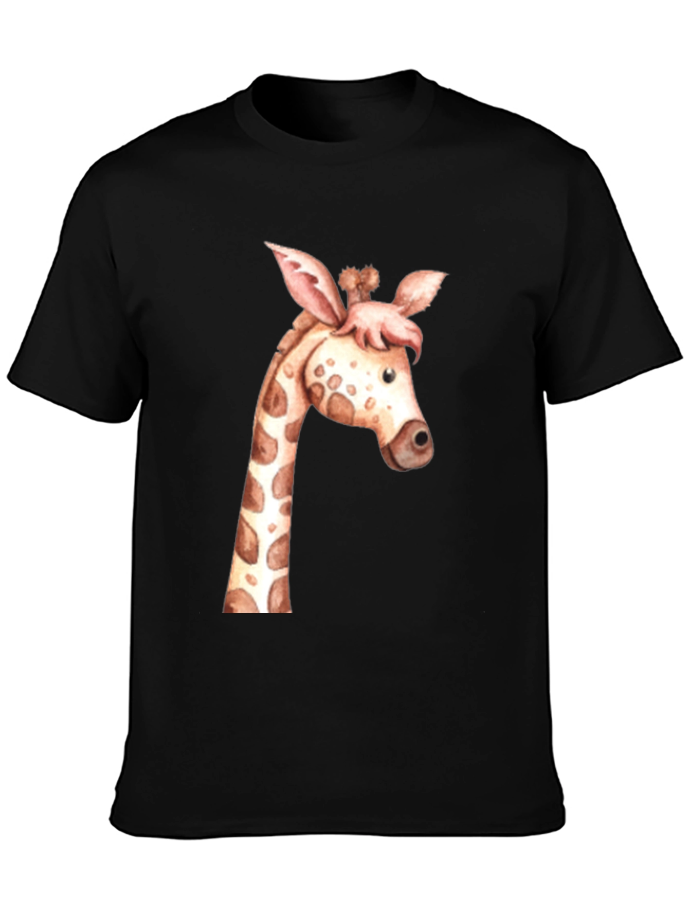 Giraffe Graphic Tee - Unisex Black T-Shirt