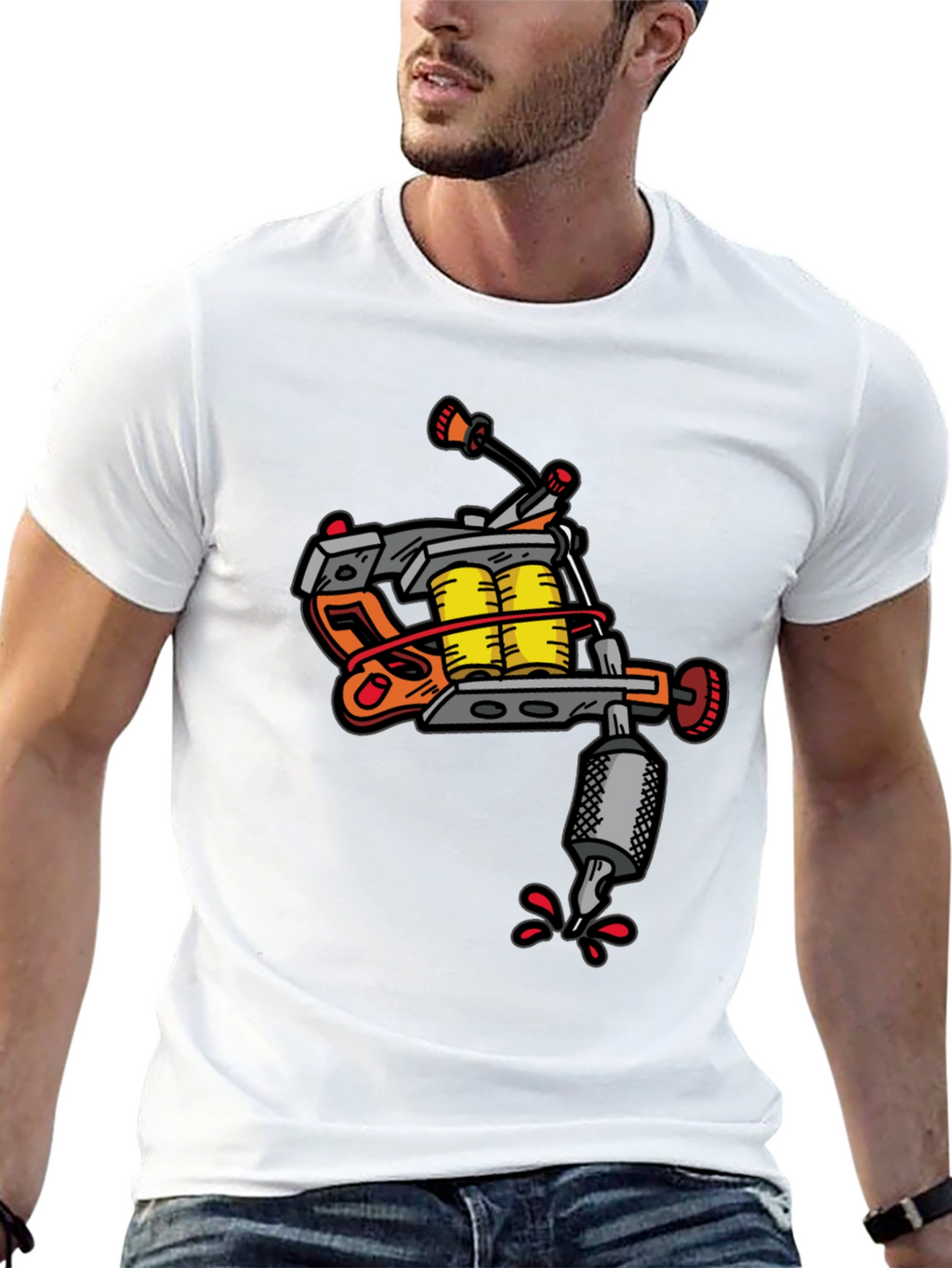 Tattoo Machine Graphic Tee - Cool Artistic Design