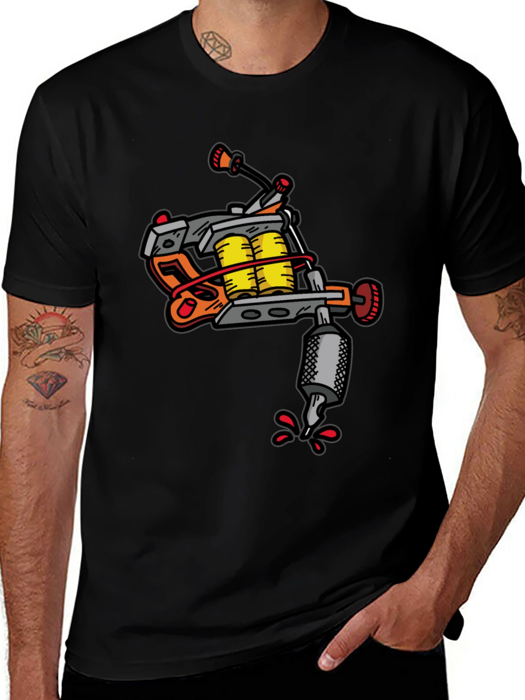 Tattoo Machine Graphic Tee - Cool Artistic Design