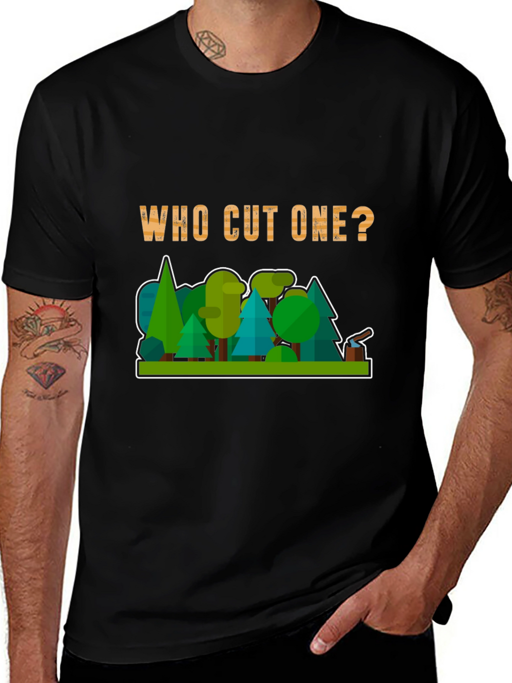 Who Cut One? Funny Lumberjack T-Shirt