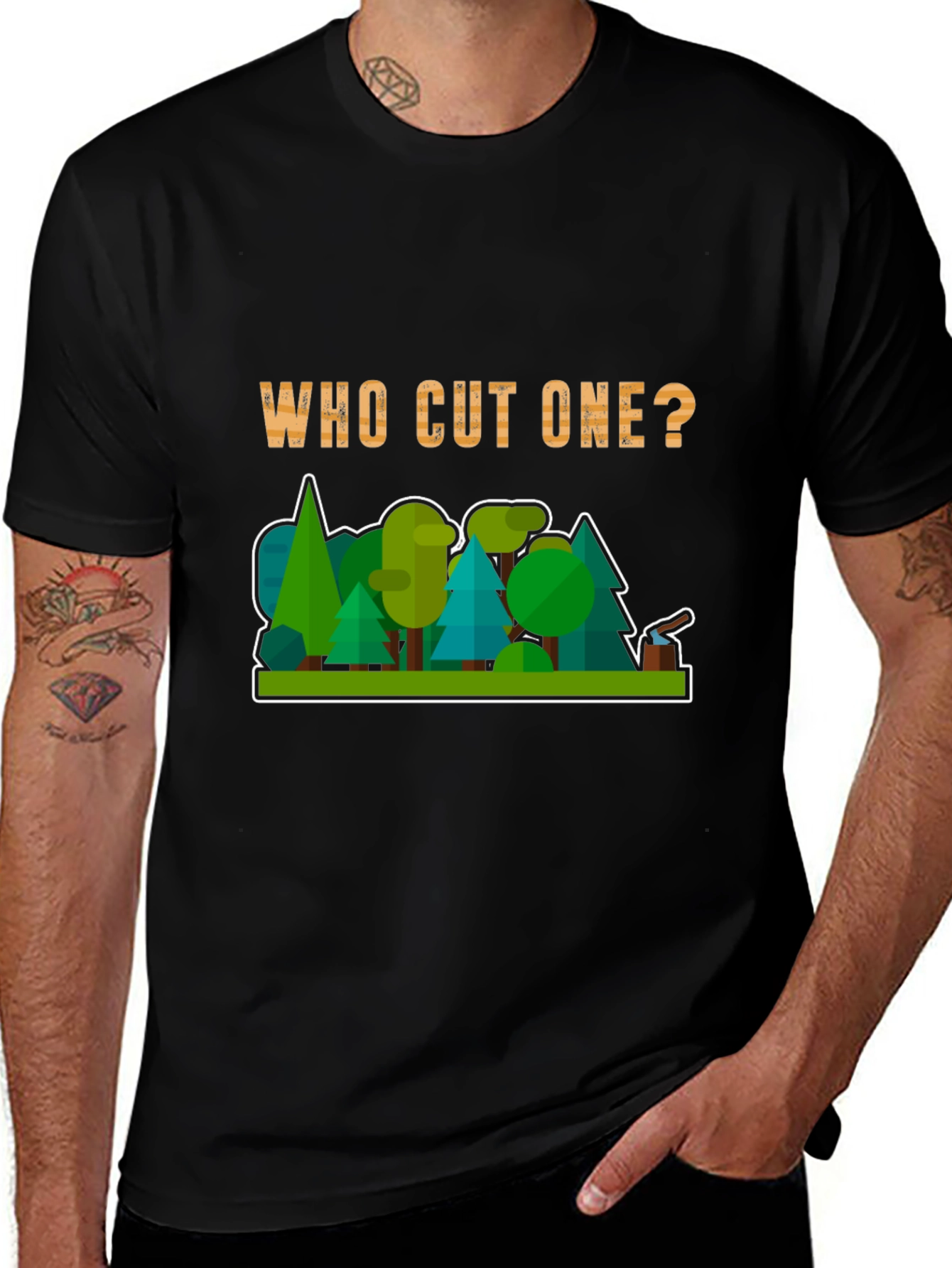 Who Cut One? Funny Lumberjack T-Shirt