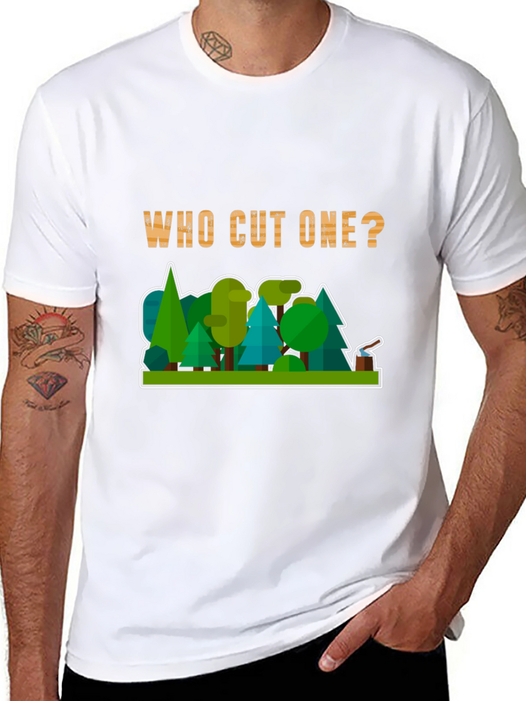 Who Cut One? Funny Lumberjack T-Shirt