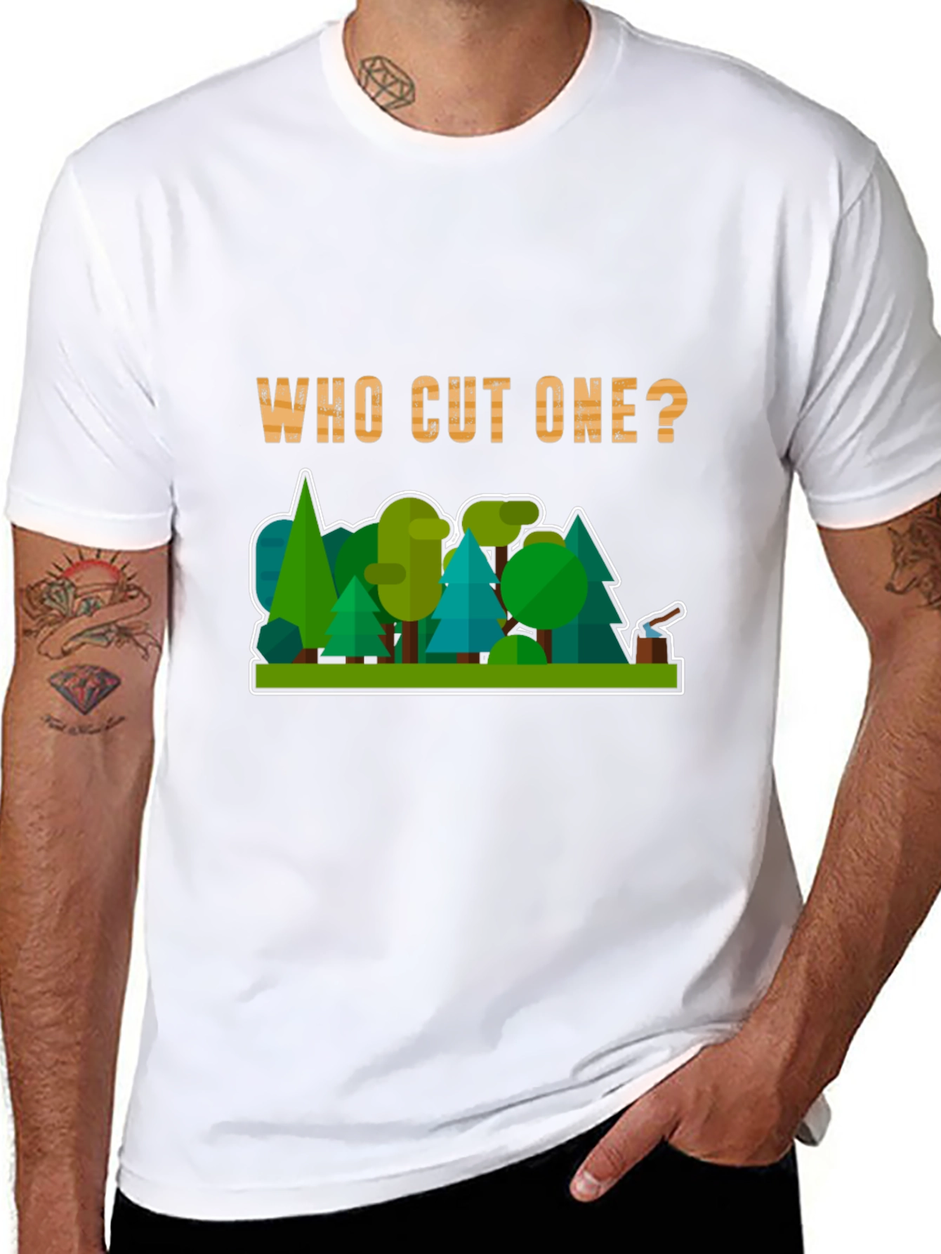 Who Cut One? Funny Lumberjack T-Shirt