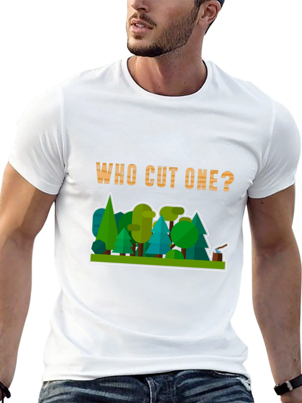 Who Cut One? Funny Lumberjack T-Shirt