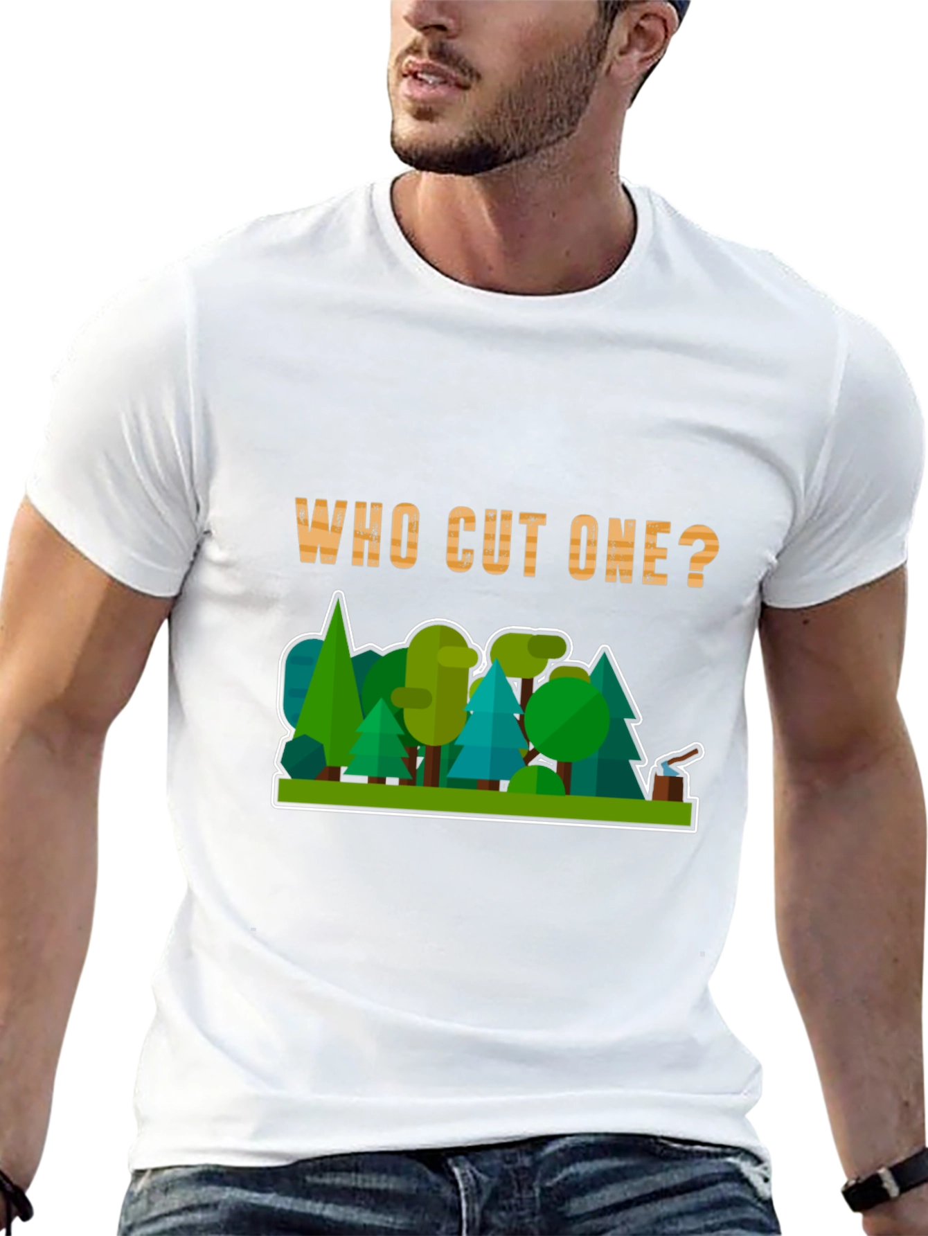 Who Cut One? Funny Lumberjack T-Shirt
