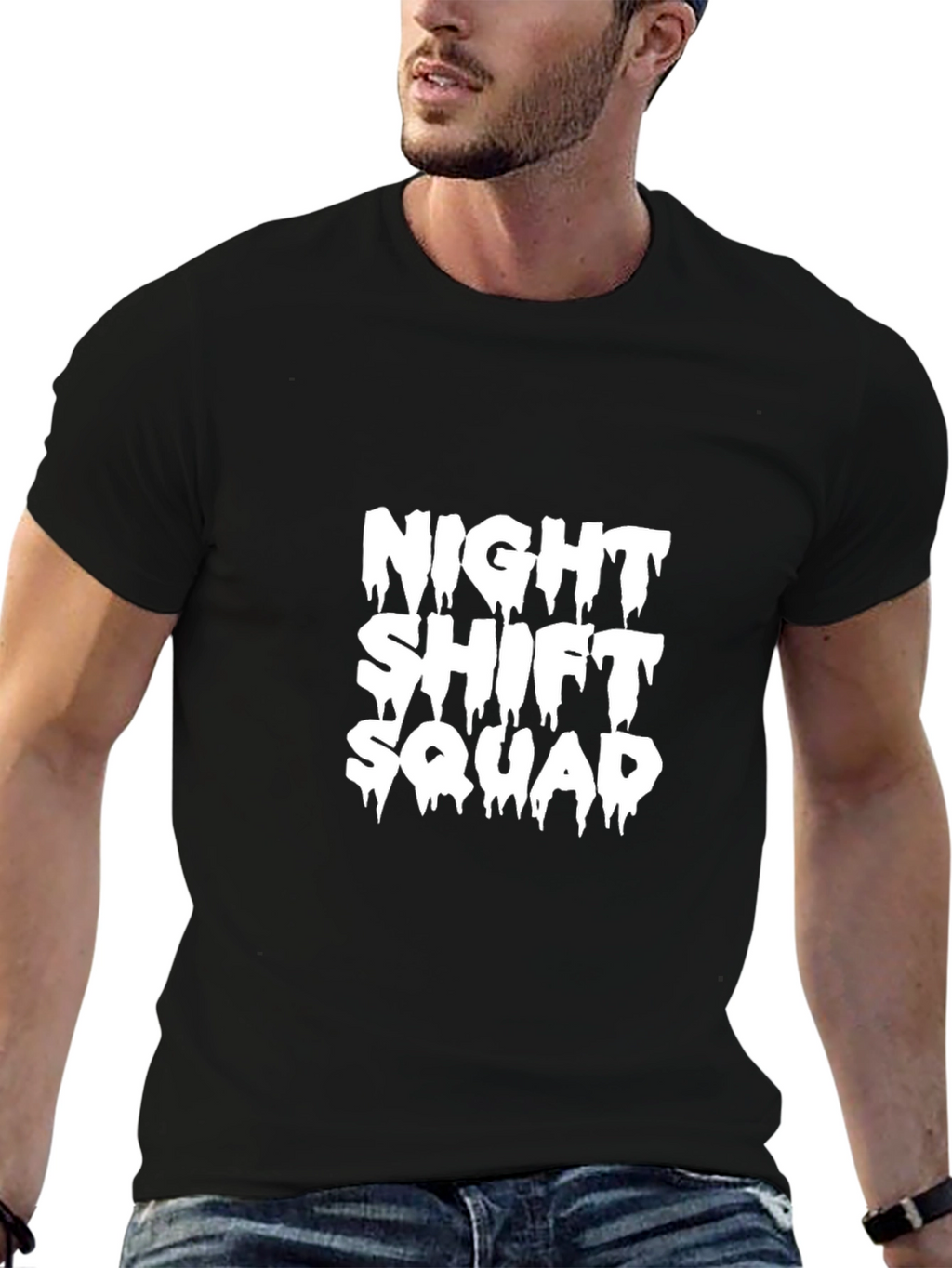 Night Shift Squad Black T-Shirt