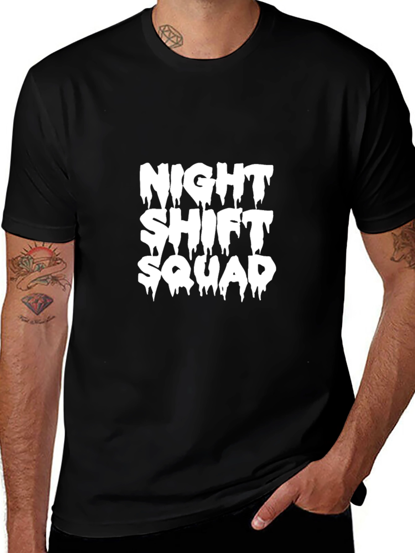 Night Shift Squad Black T-Shirt