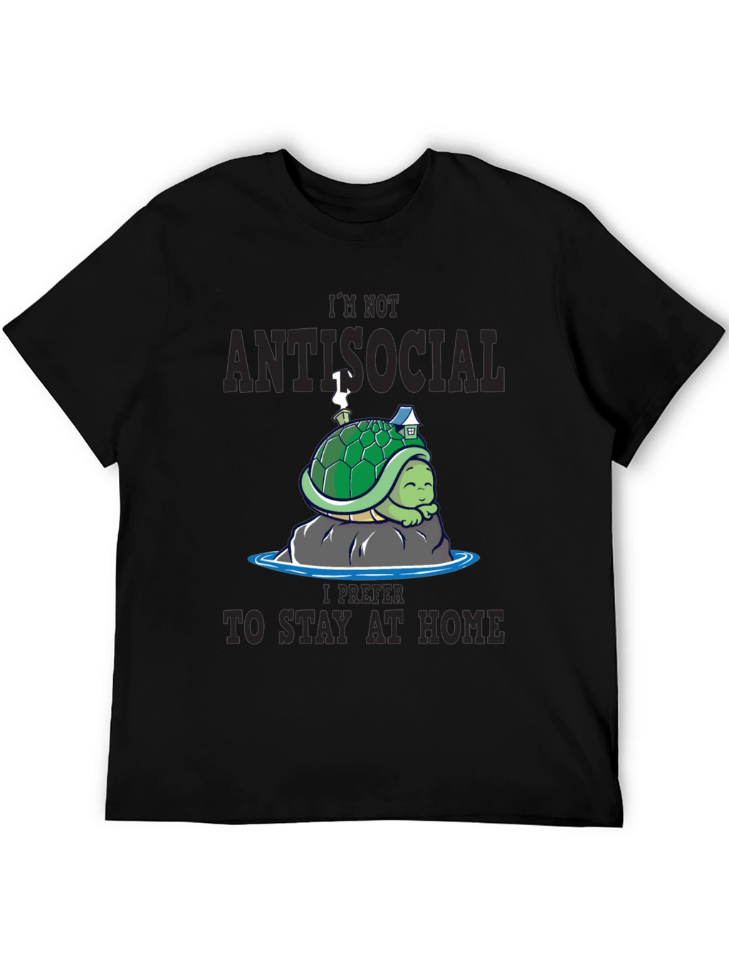 Antisocial Turtle Graphic Tee - Stay Home Comfort