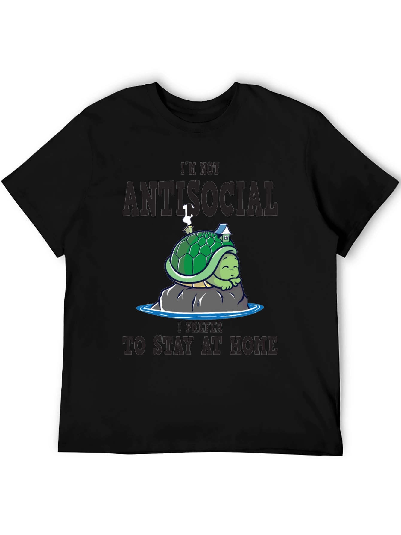 Antisocial Turtle Graphic Tee - Stay Home Comfort