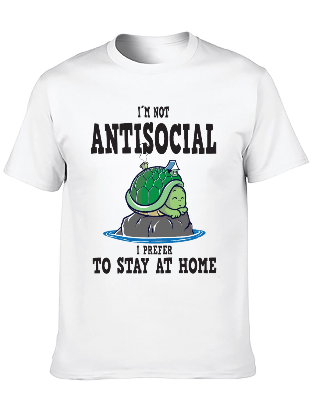 Antisocial Turtle Graphic Tee - Stay Home Comfort