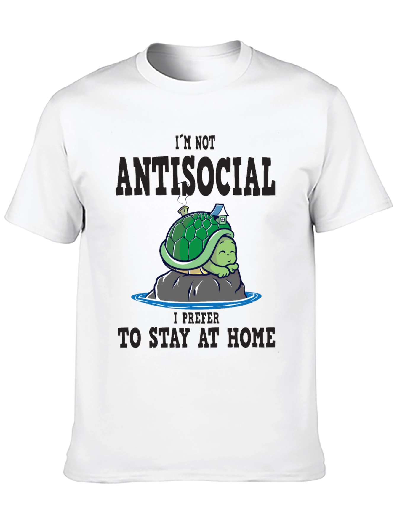 Antisocial Turtle Graphic Tee - Stay Home Comfort