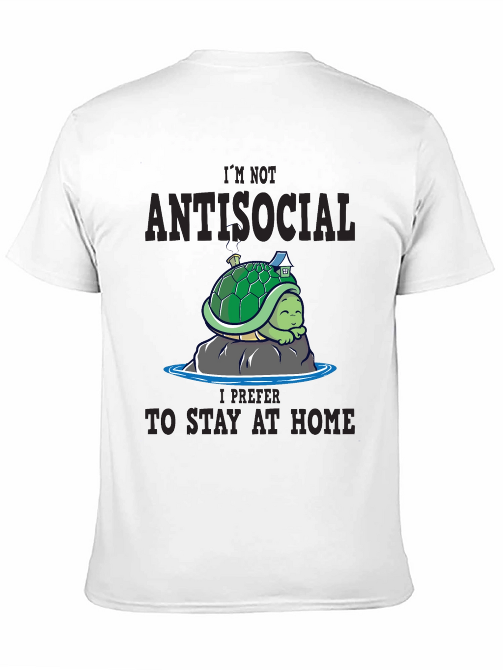 Antisocial Turtle Graphic Tee - Stay Home Comfort