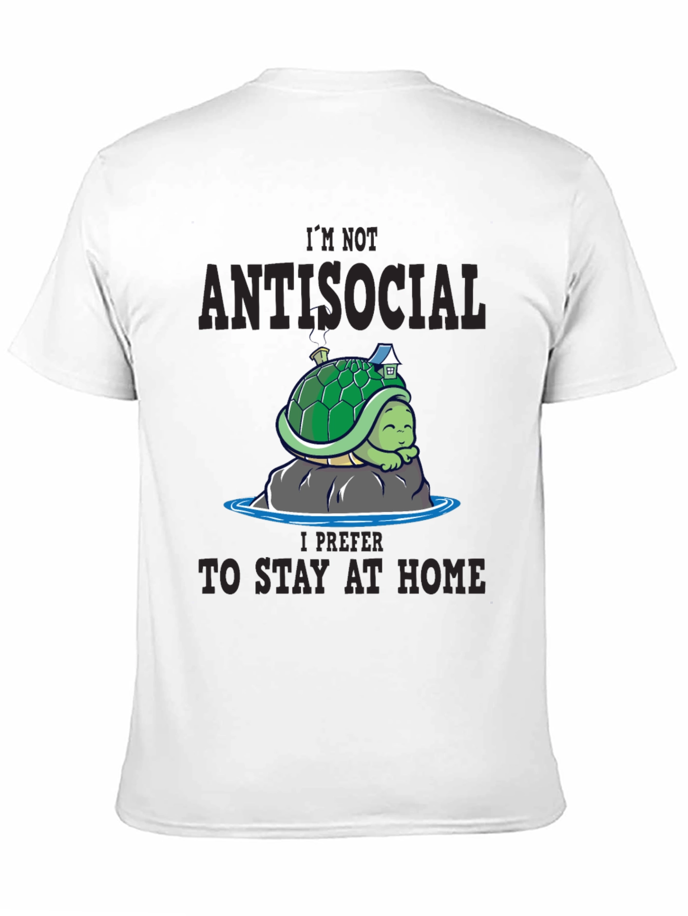 Antisocial Turtle Graphic Tee - Stay Home Comfort