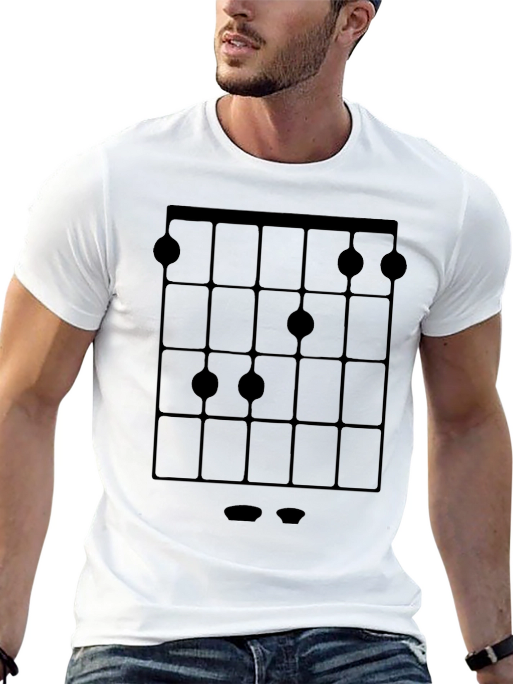 Guitar Chord Diagram Black T-Shirt