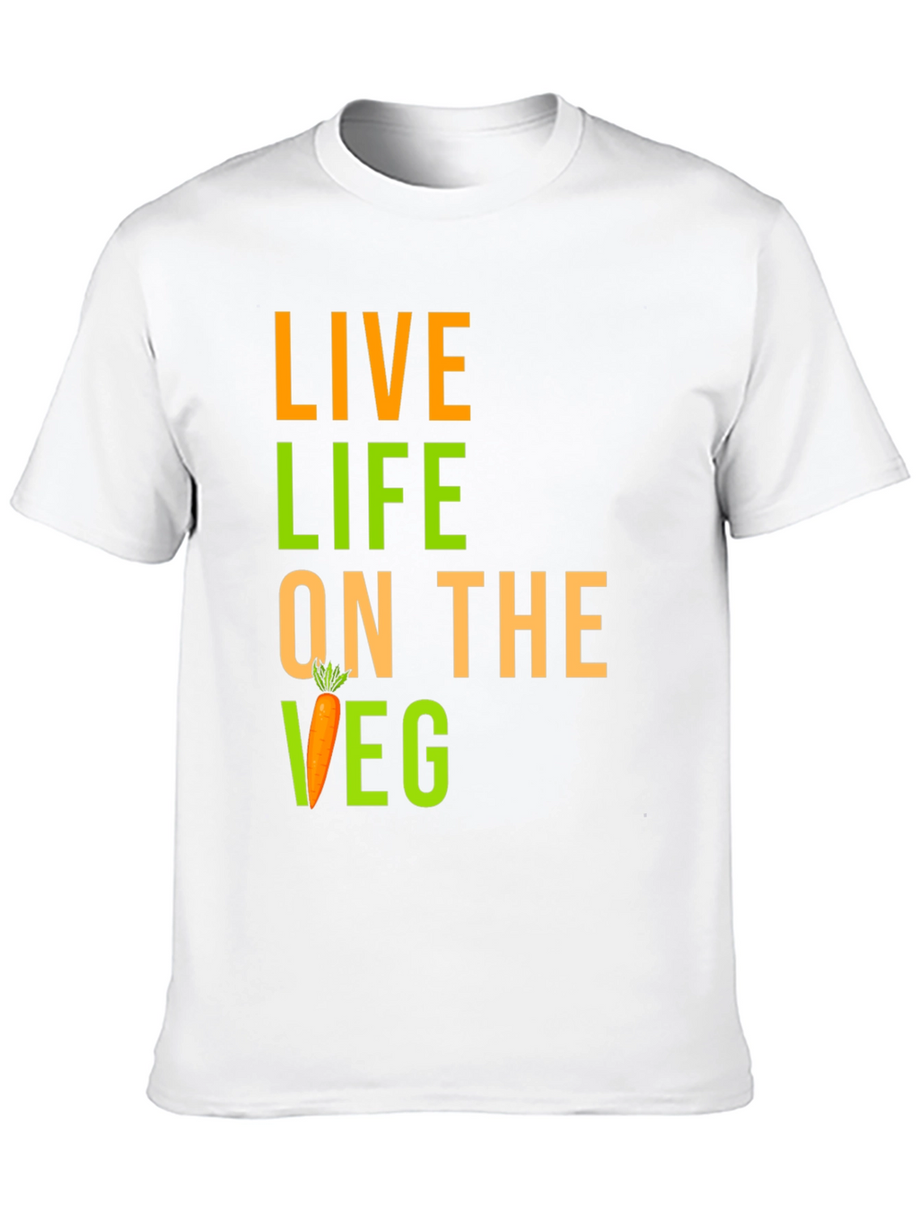 Live Life on the Veg Black Graphic Tee