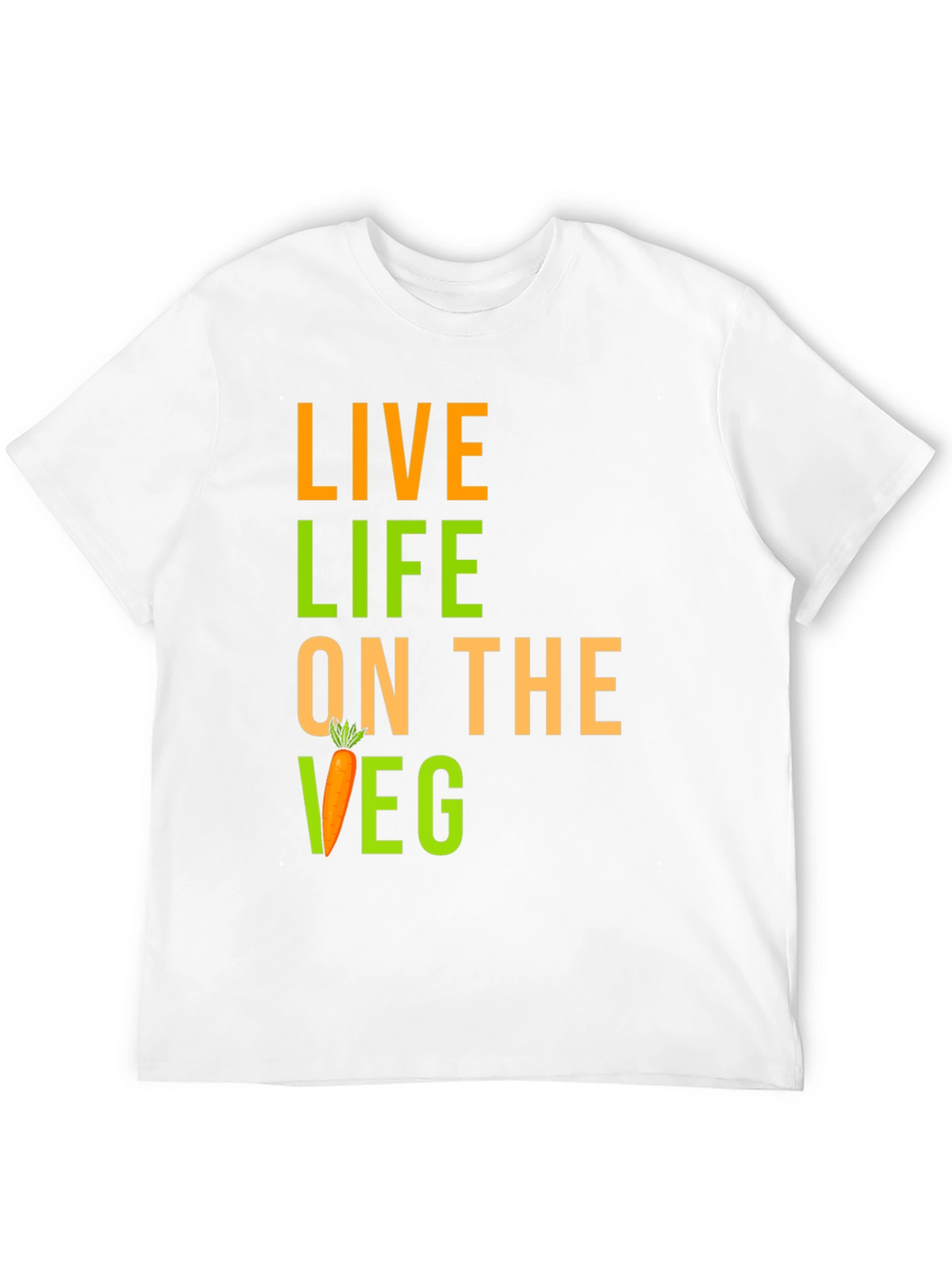 Live Life on the Veg Black Graphic Tee