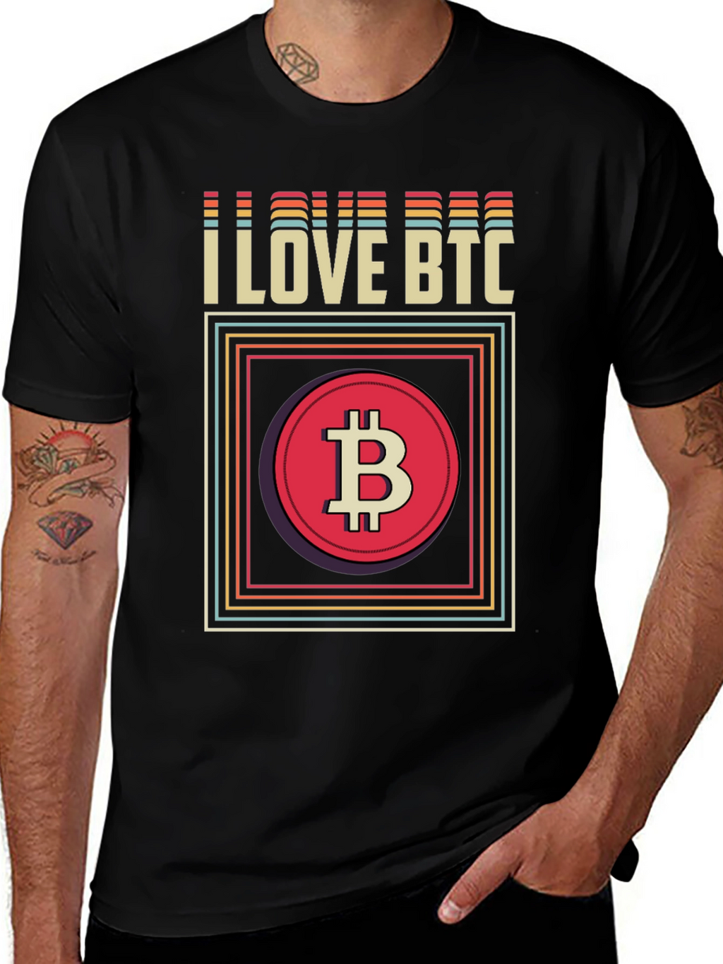 I Love BTC Bitcoin Graphic Tee