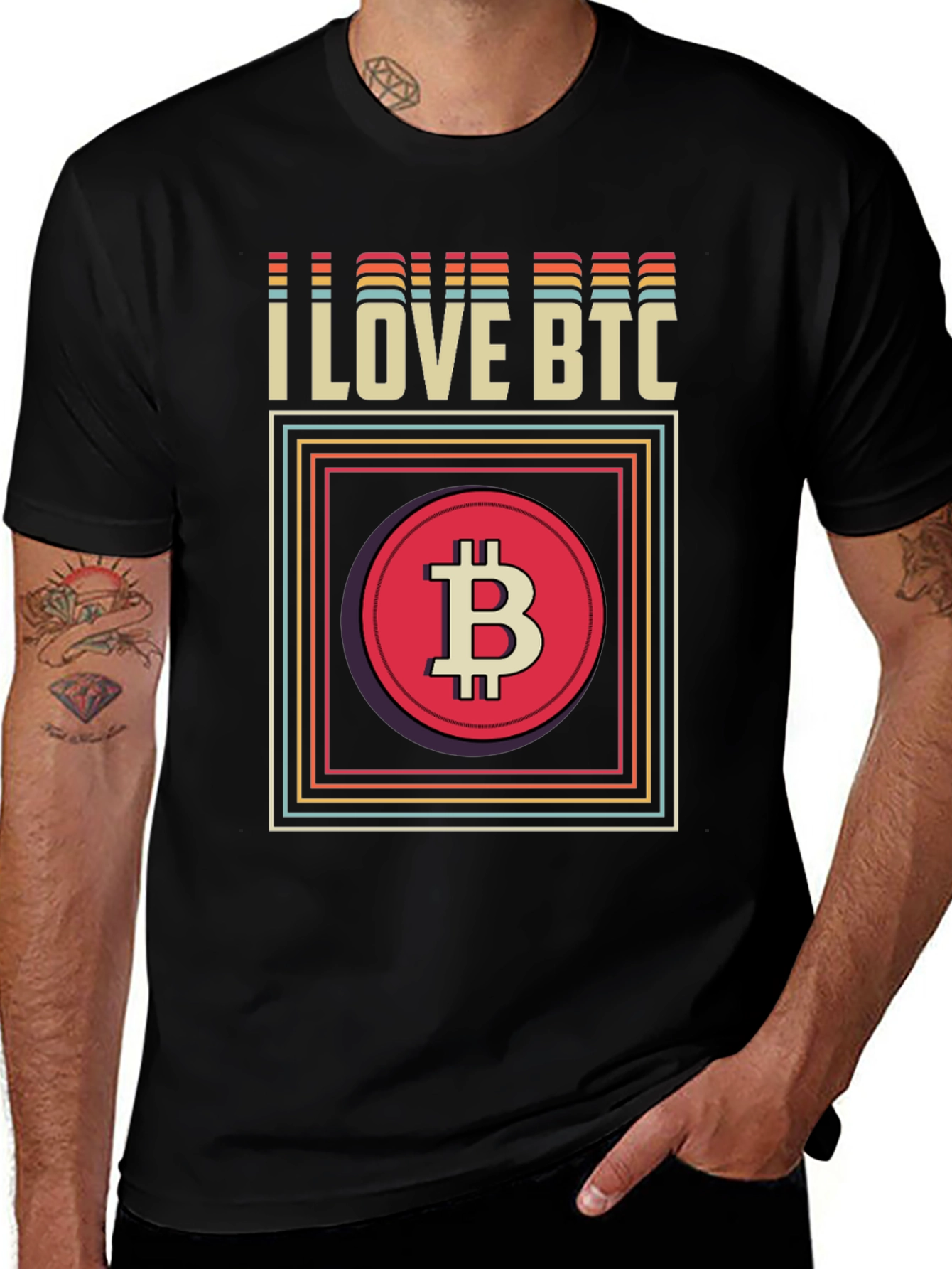 I Love BTC Bitcoin Graphic Tee