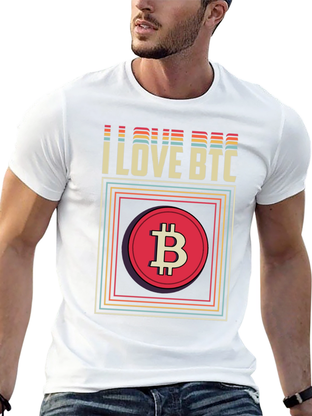 I Love BTC Bitcoin Graphic Tee