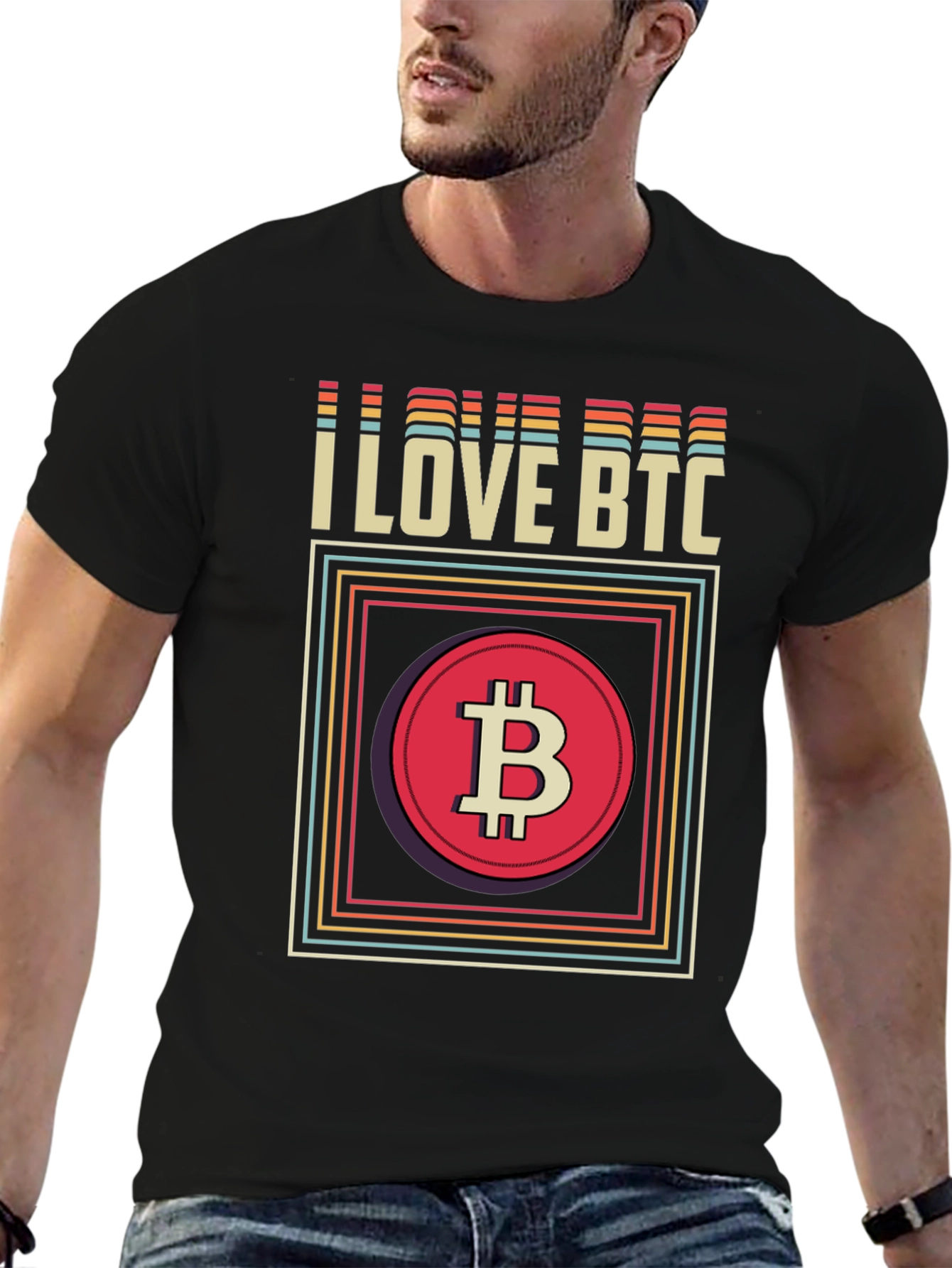 I Love BTC Bitcoin Graphic Tee