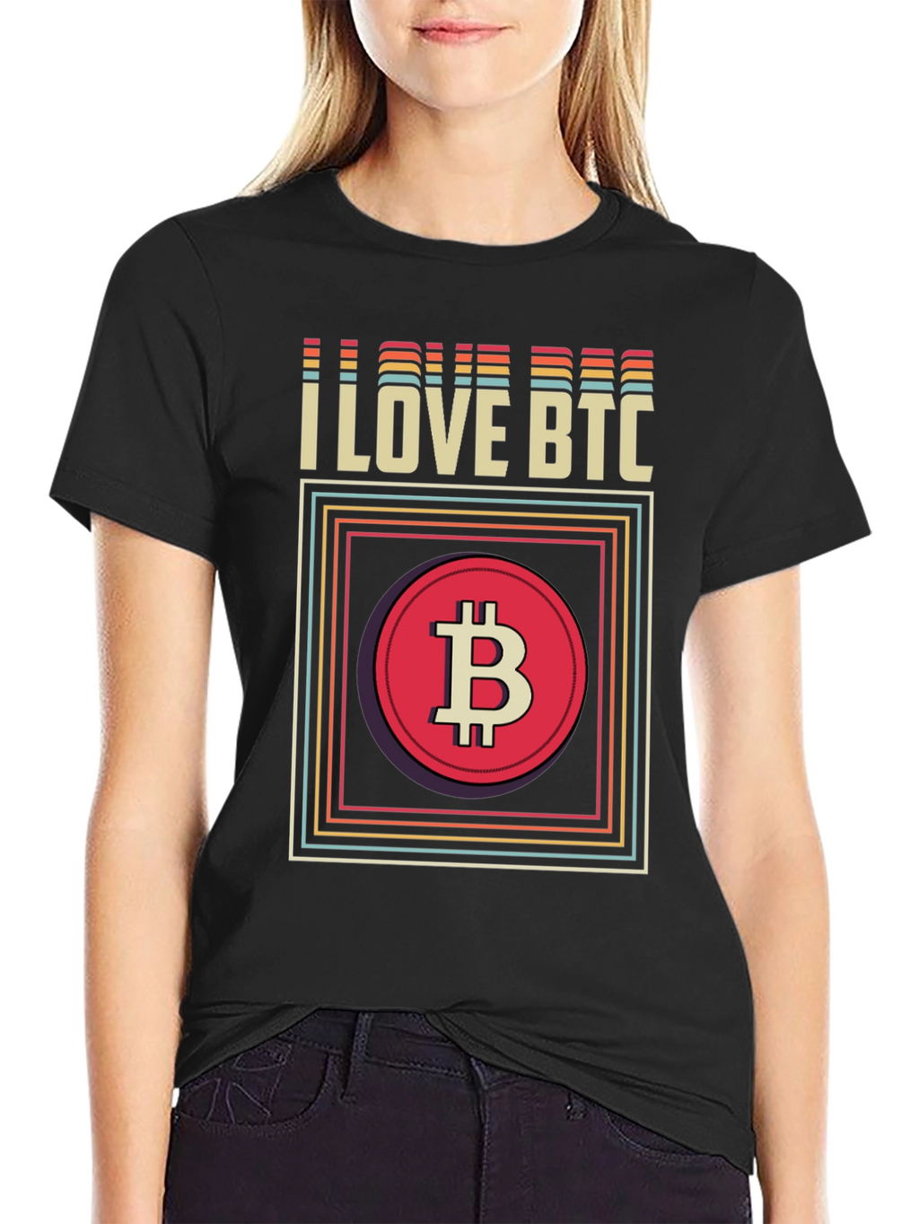 I Love BTC Bitcoin Graphic Tee
