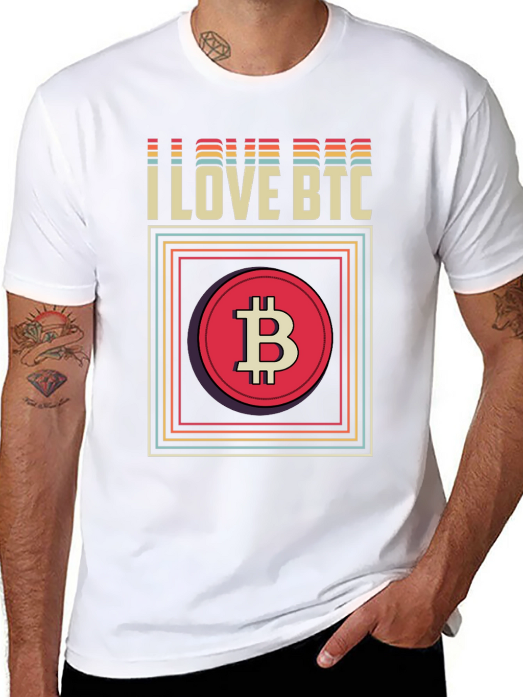 I Love BTC Bitcoin Graphic Tee