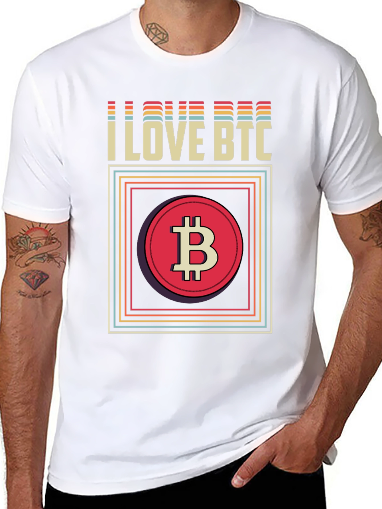 I Love BTC Bitcoin Graphic Tee
