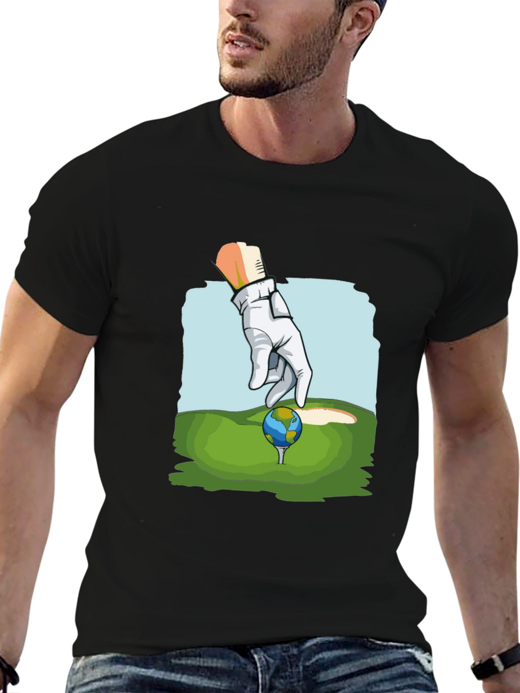 Golf Earth T-Shirt Funny Graphic Tee