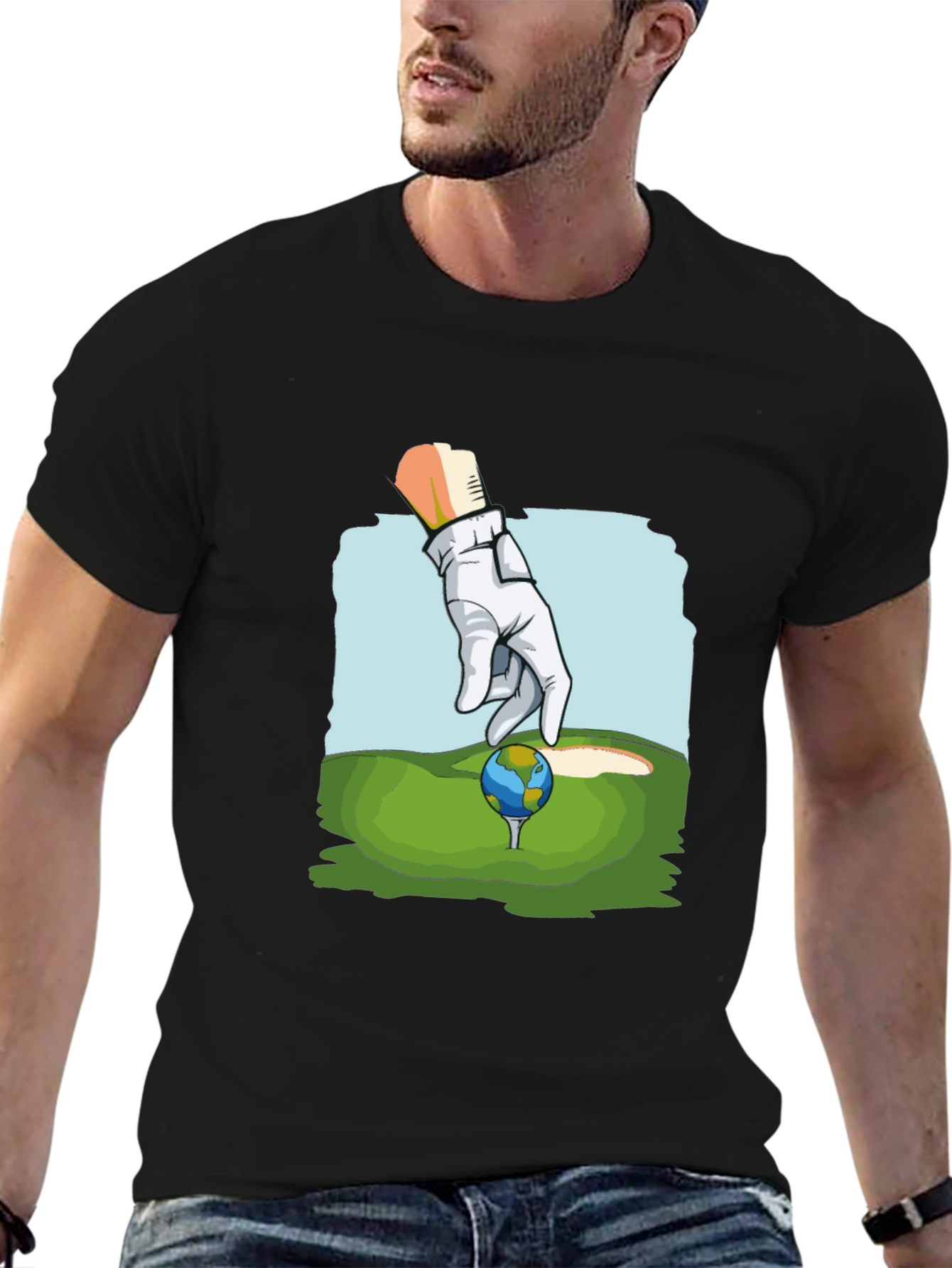 Golf Earth T-Shirt Funny Graphic Tee