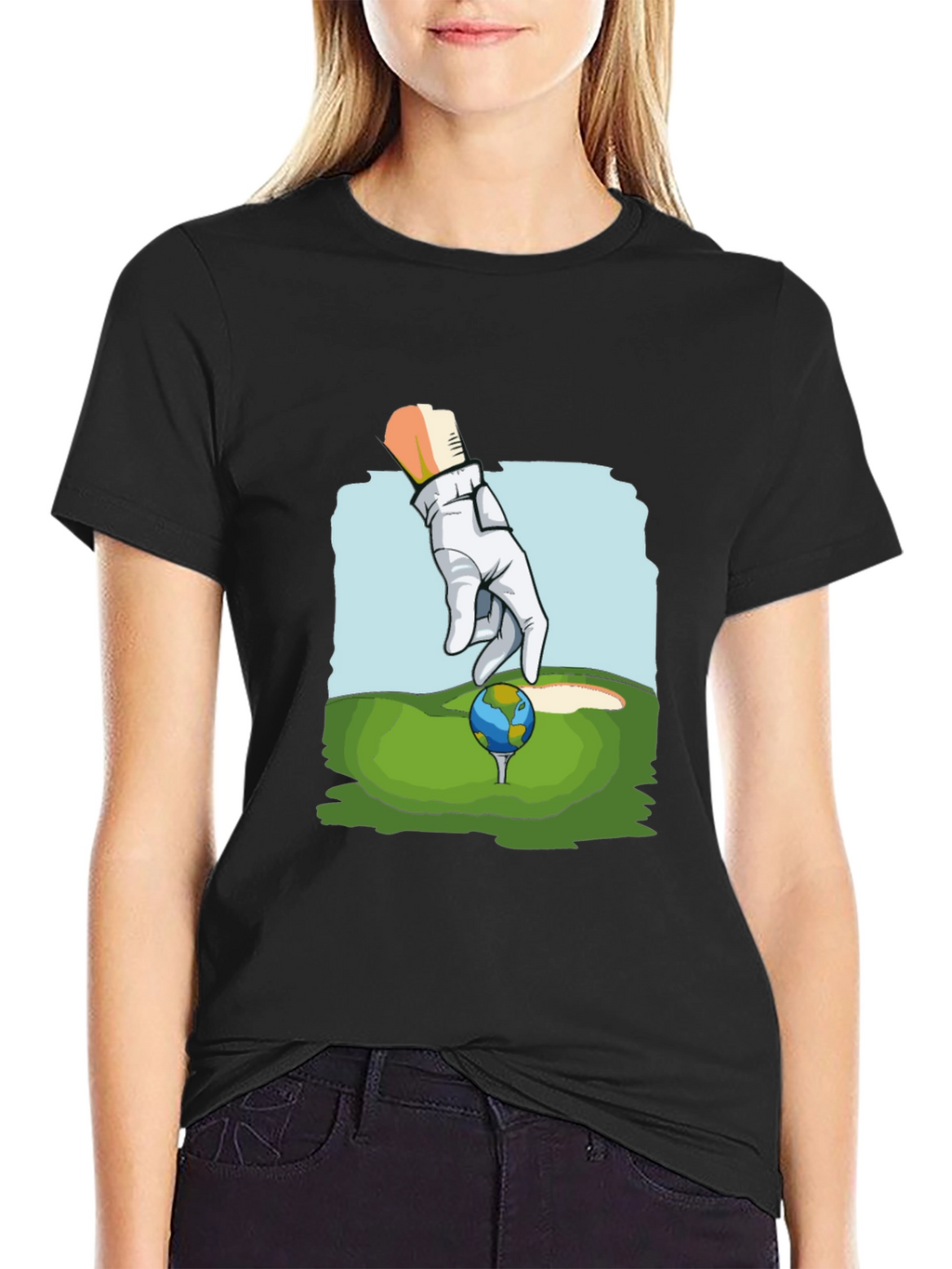 Golf Earth T-Shirt Funny Graphic Tee