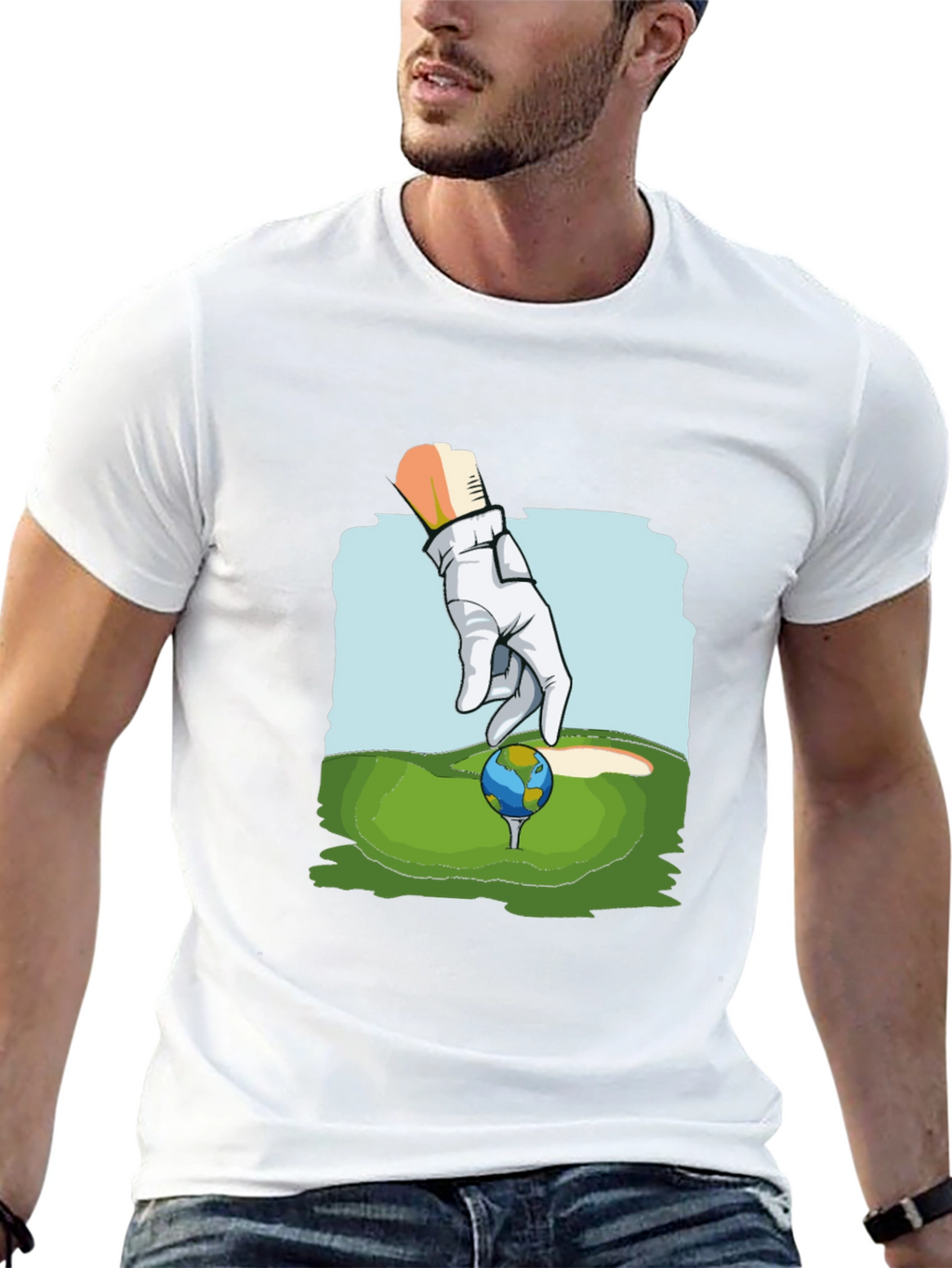 Golf Earth T-Shirt Funny Graphic Tee