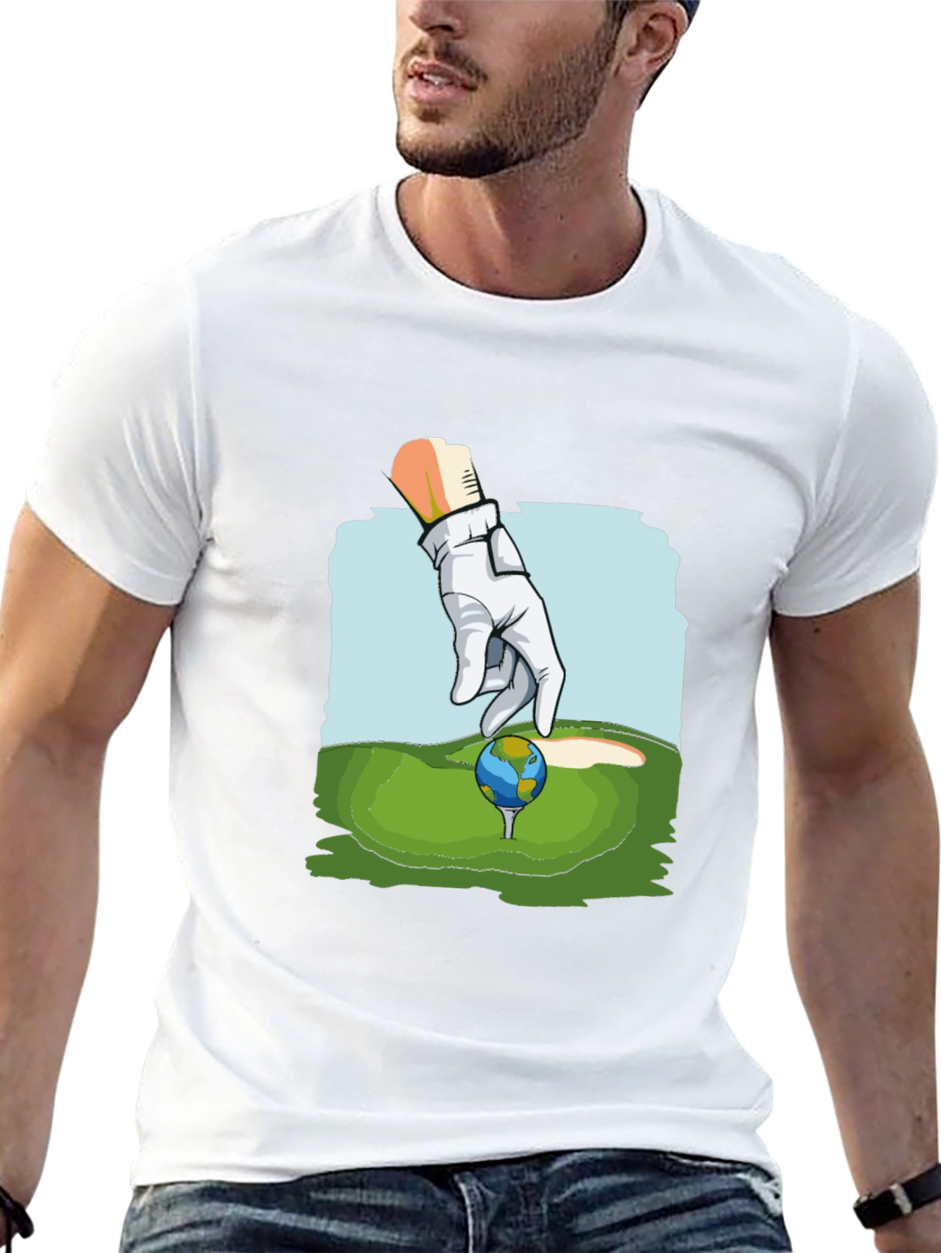 Golf Earth T-Shirt Funny Graphic Tee
