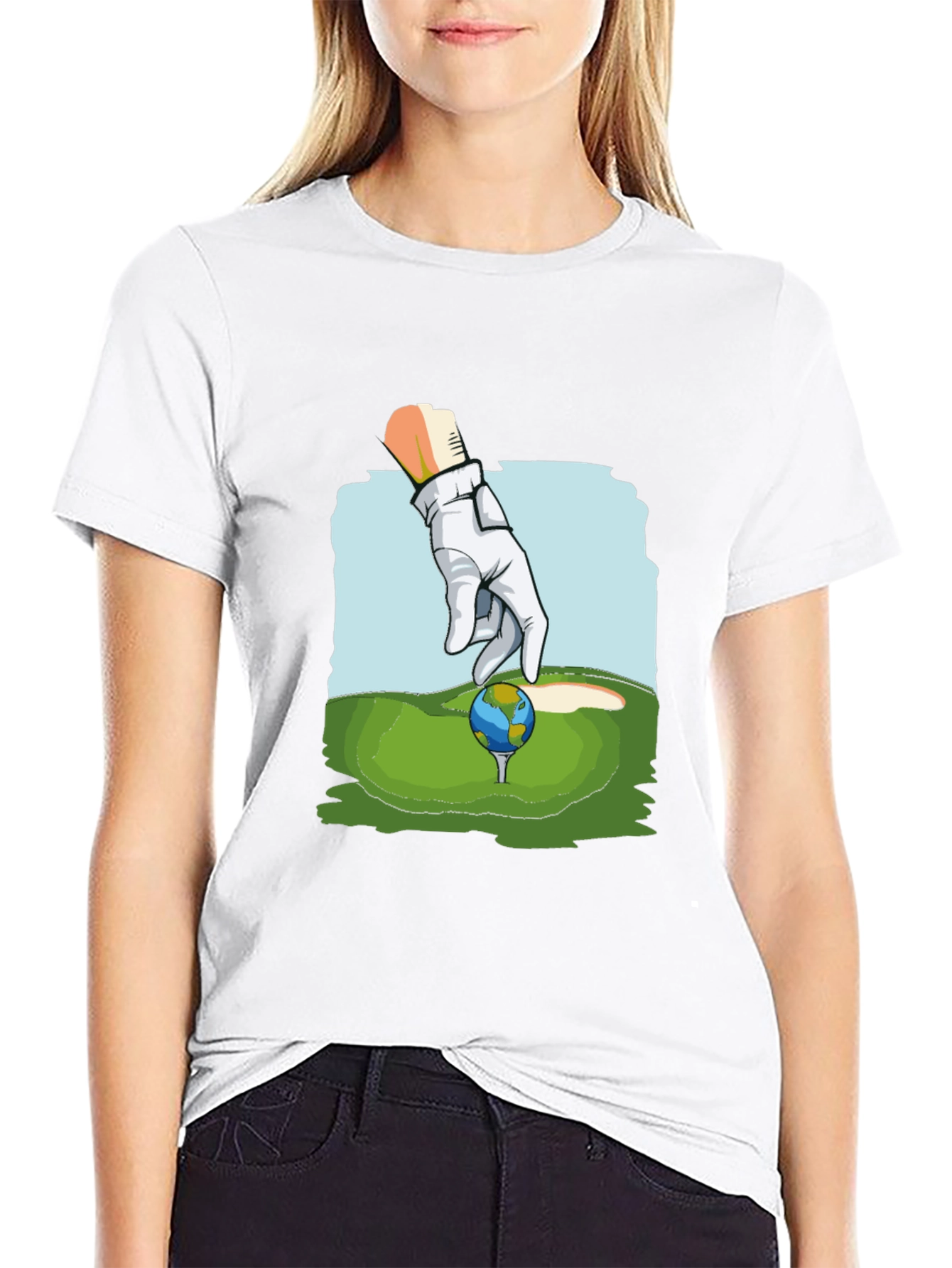 Golf Earth T-Shirt Funny Graphic Tee